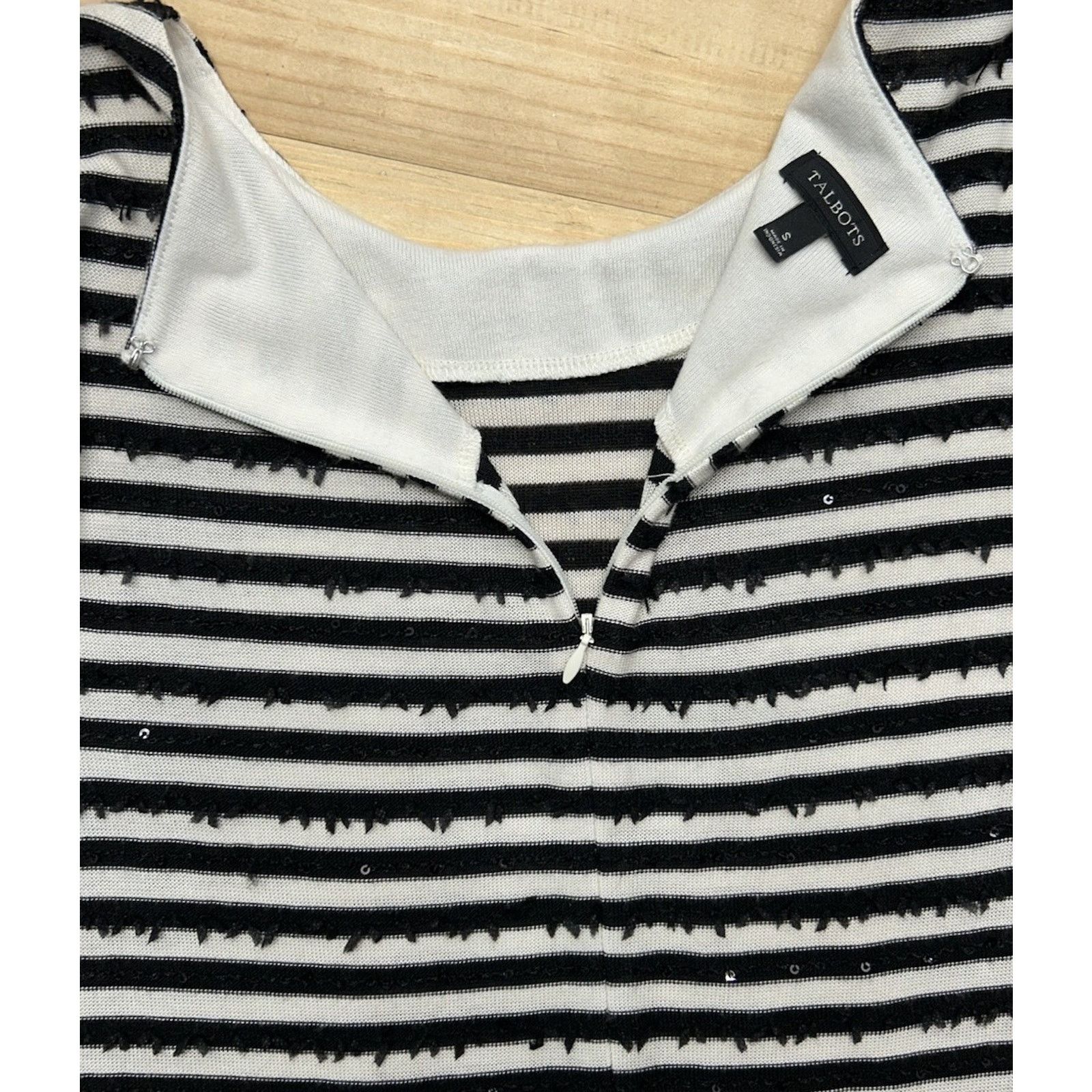 Other Talbots Womens Black White Striped Shirt Sz S Short Sleeve Size S / US 4 / IT 40 - 13 Thumbnail