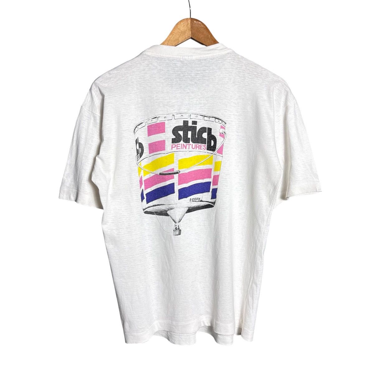 Vintage Vintage 90s Sticb Balloon Paint Bucket Art Graphic T-Shirt Size US L / EU 52-54 / 3 - 1 Thumbnail