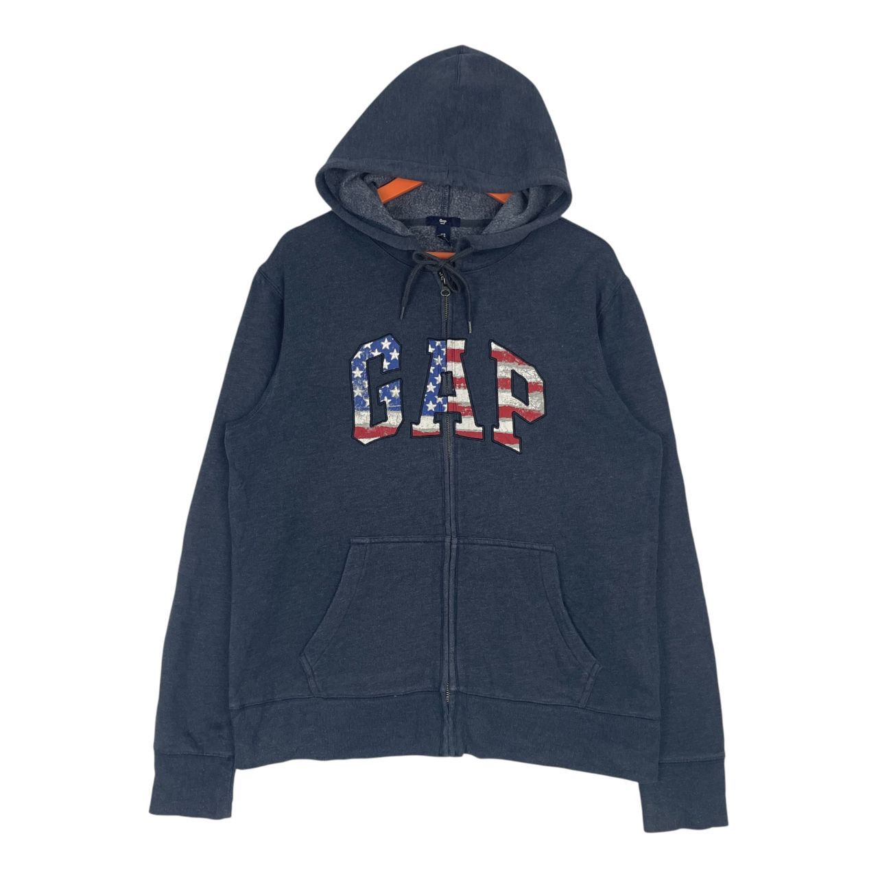 Gap Vintage Gap America Flag Embroided Logo Full Zip Hoodie Size US M / EU 48-50 / 2 - 1 Thumbnail