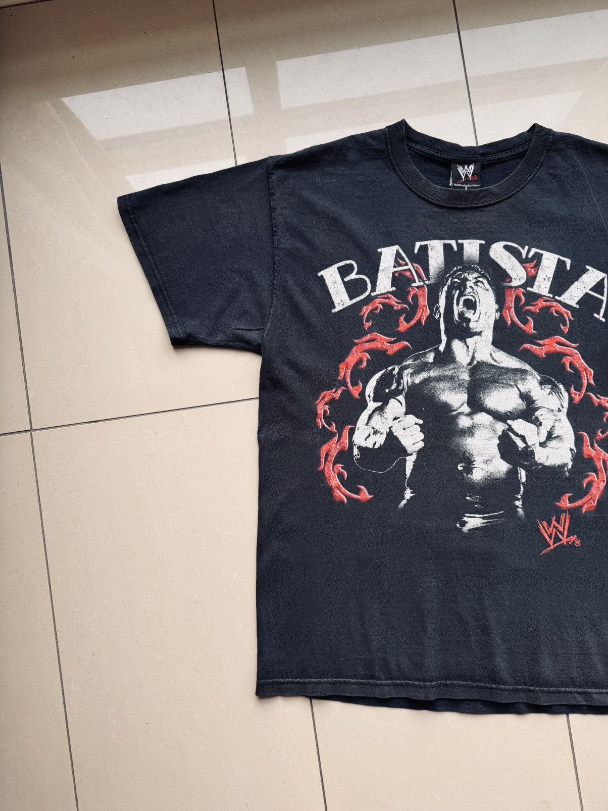 WWE Vintage 2007 WWE Batista Graphic Tee Shirt Size US L / EU 52-54 / 3 - 5 Thumbnail