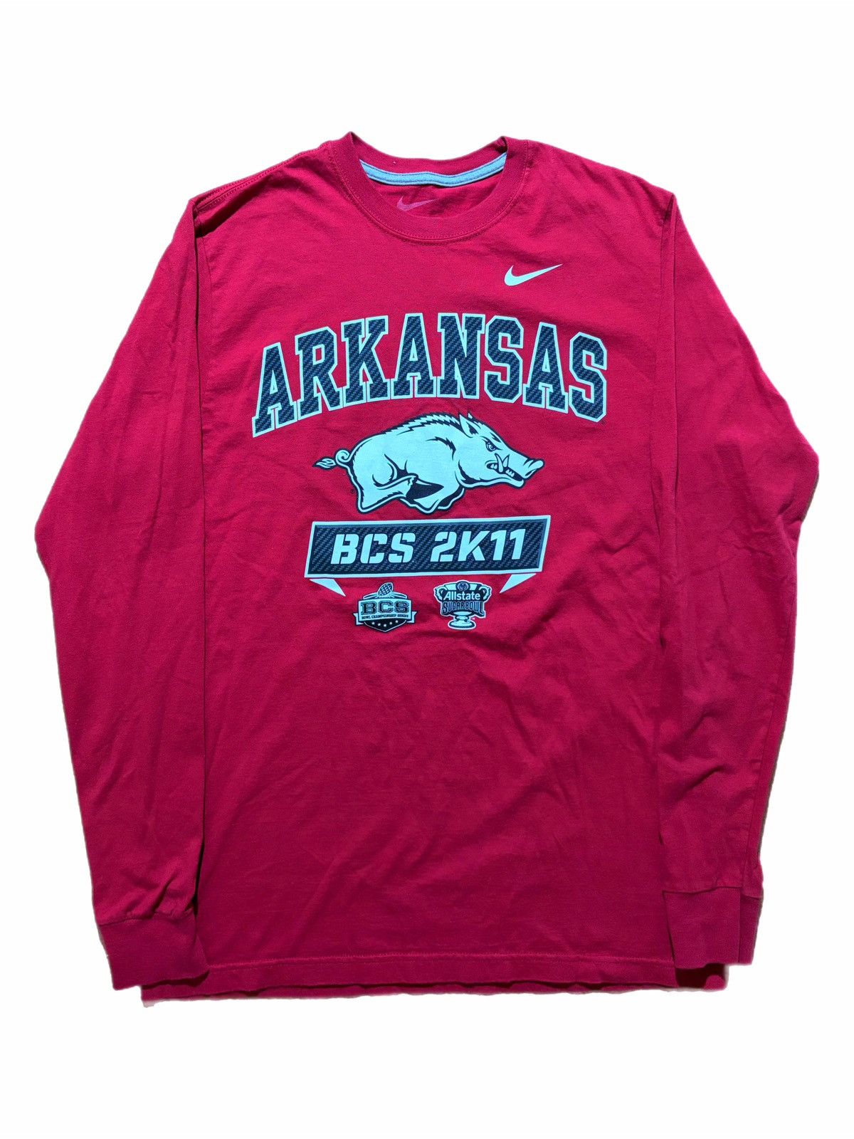 Nike Nike Arkansas Razorbacks BCS 2K11 Sugar Bowl Long Sleeve Tee Size US M / EU 48-50 / 2 - 1 Thumbnail