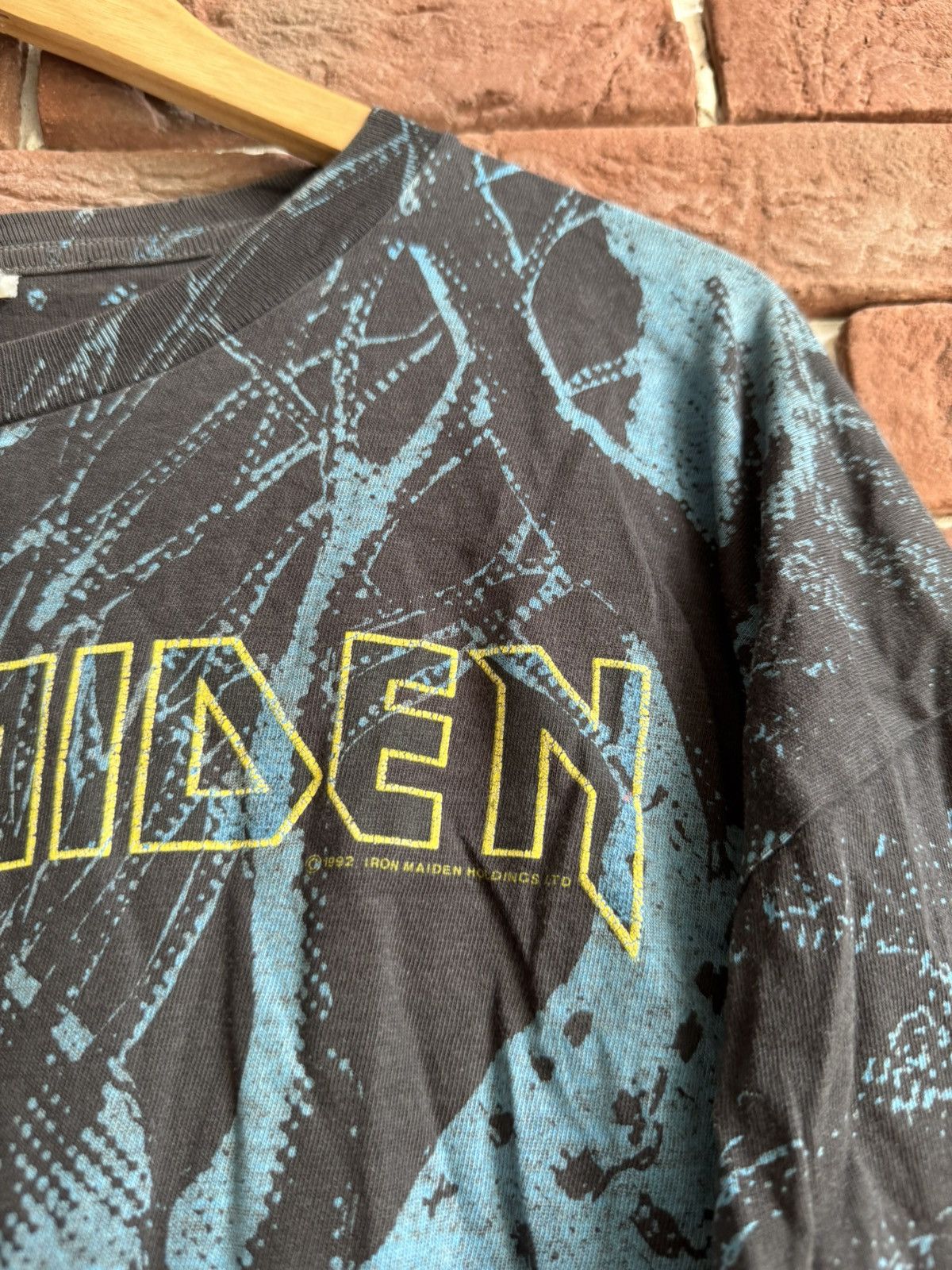 Band Tees × Iron Maiden × Vintage Vintage 90s Iron Maiden Fear Dark All Over Print Band Tee XL Size US XL / EU 56 / 4 - 4 Thumbnail