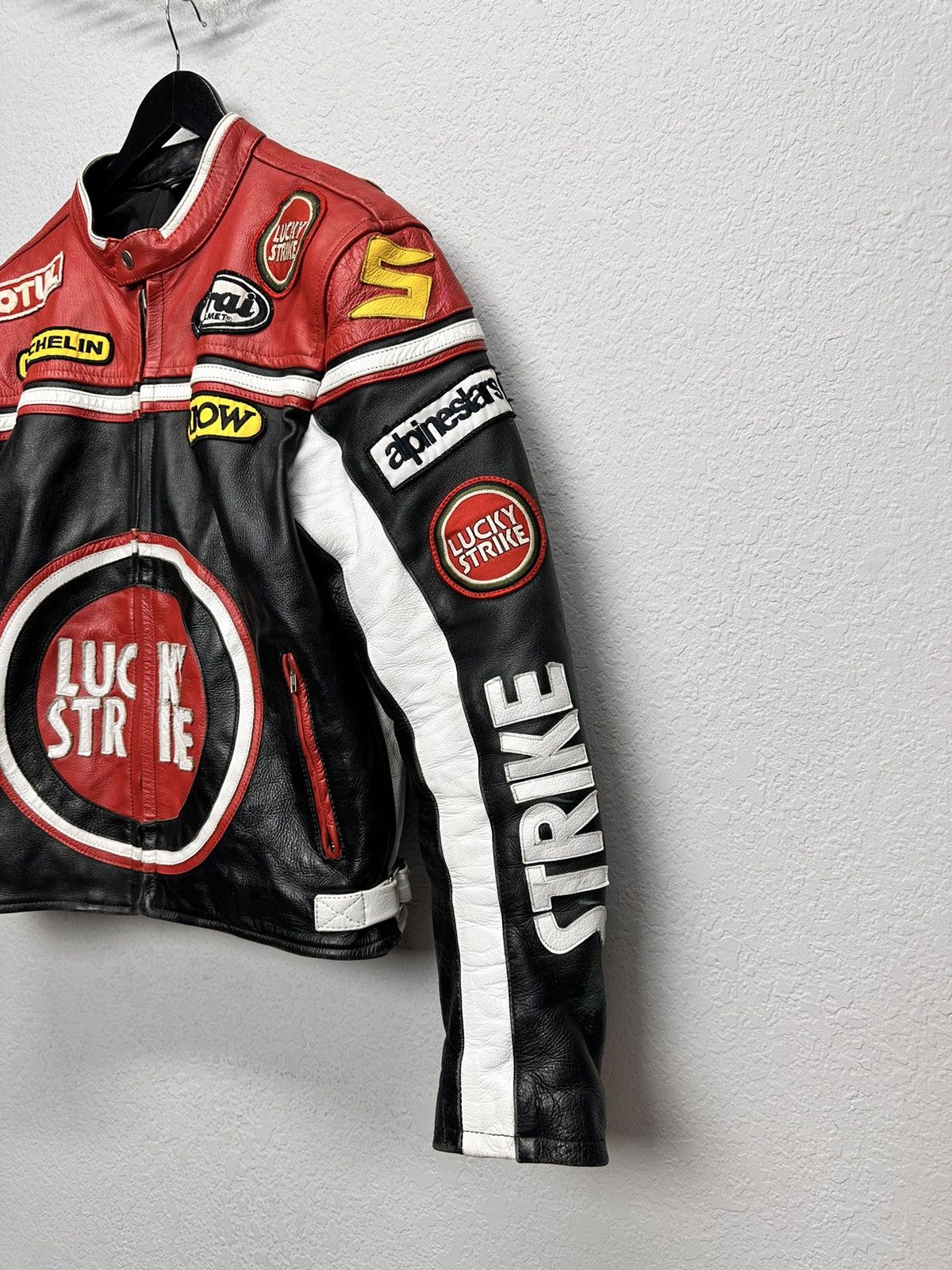 Marlboro Vintage Lucky Strike Red bull F-1 Moto Leather Biker Jacket Size US M / EU 48-50 / 2 - 4 Thumbnail