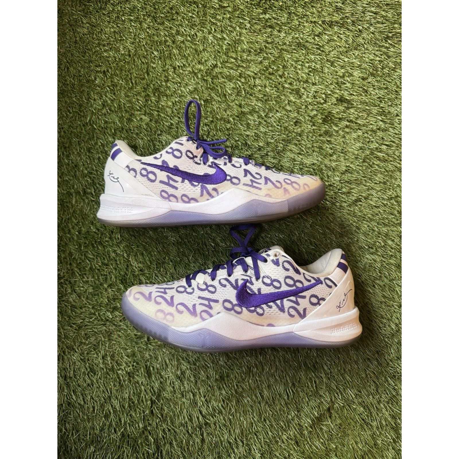 Nike Nike Kobe VIII Protro White Court Purple FQ3549-100 8 Men's Size US 8 / EU 41 - 1 Thumbnail