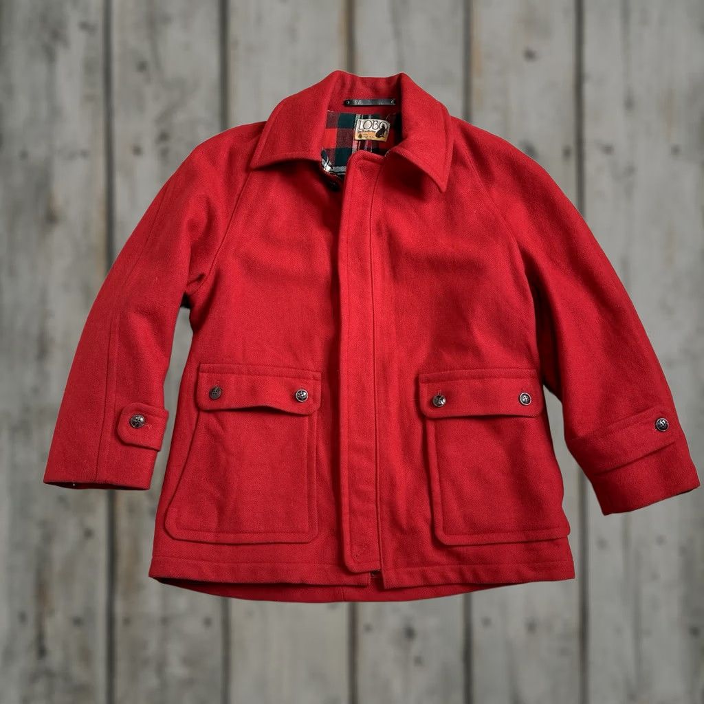 Pendleton VINTAGE Pendleton LOBO Red Wool Plaid Flannel Lined Mackinaw Jacket Pocket USA Jacket Size US XXL / EU 58 / 5 - 1 Thumbnail