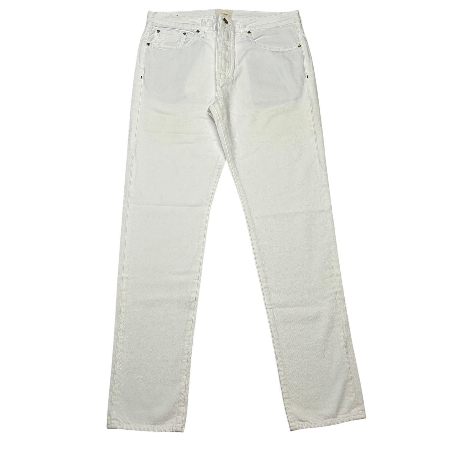 $185 Sid Mashburn Slim Straight Jeans 36x30 White Denim
