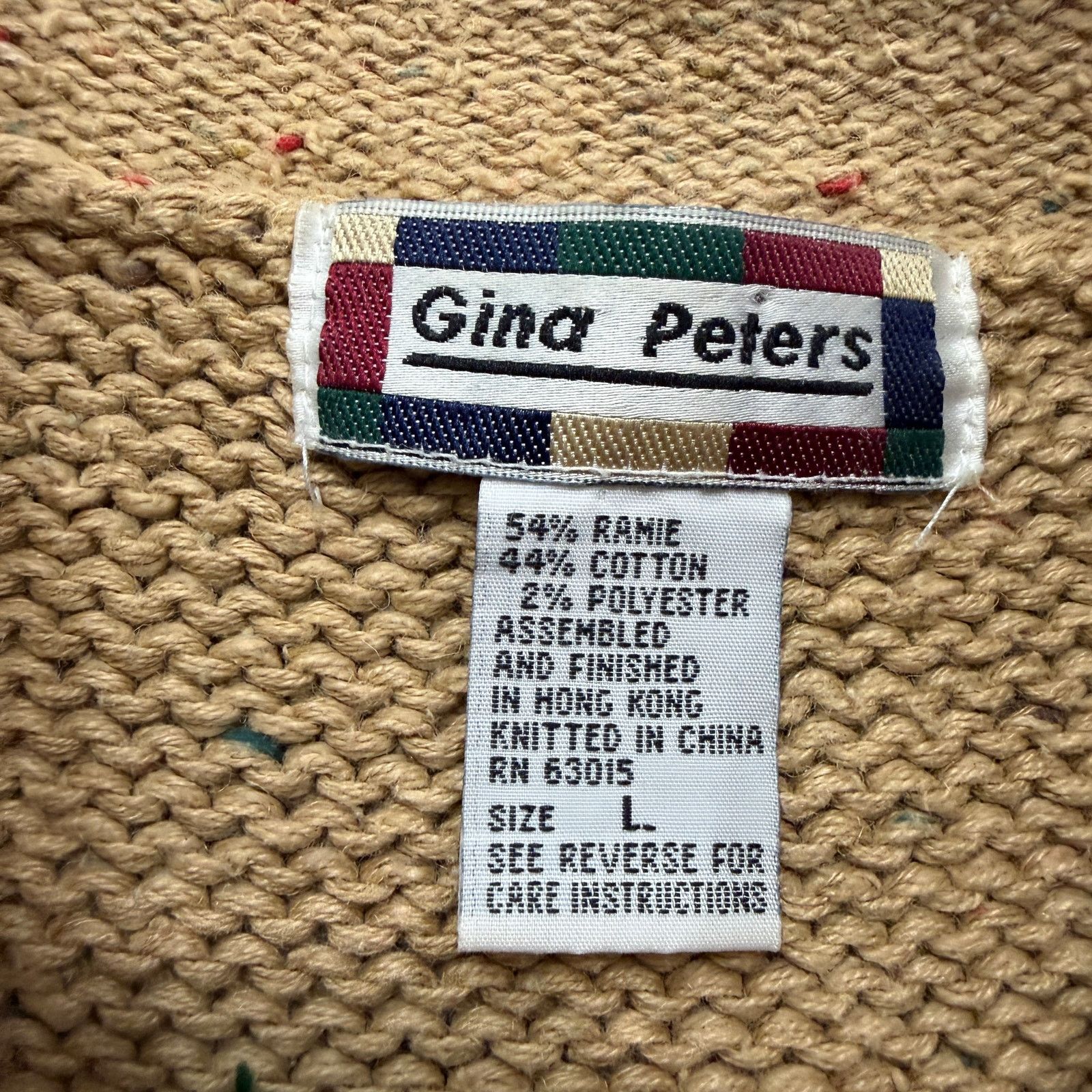 Vintage Vintage Gina Peters Roll Neck Sweater Women's Large Floral Size L / US 10 / IT 46 - 4 Thumbnail