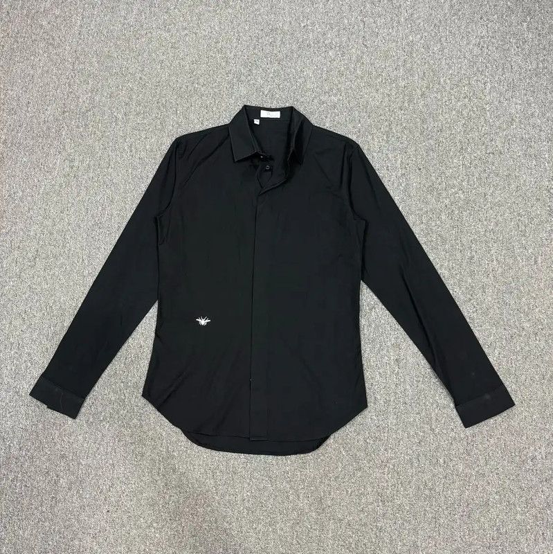 Dior Dior Black Cotton Long Sleeve Shirt 0089 Size US M / EU 48-50 / 2 - 1 Thumbnail
