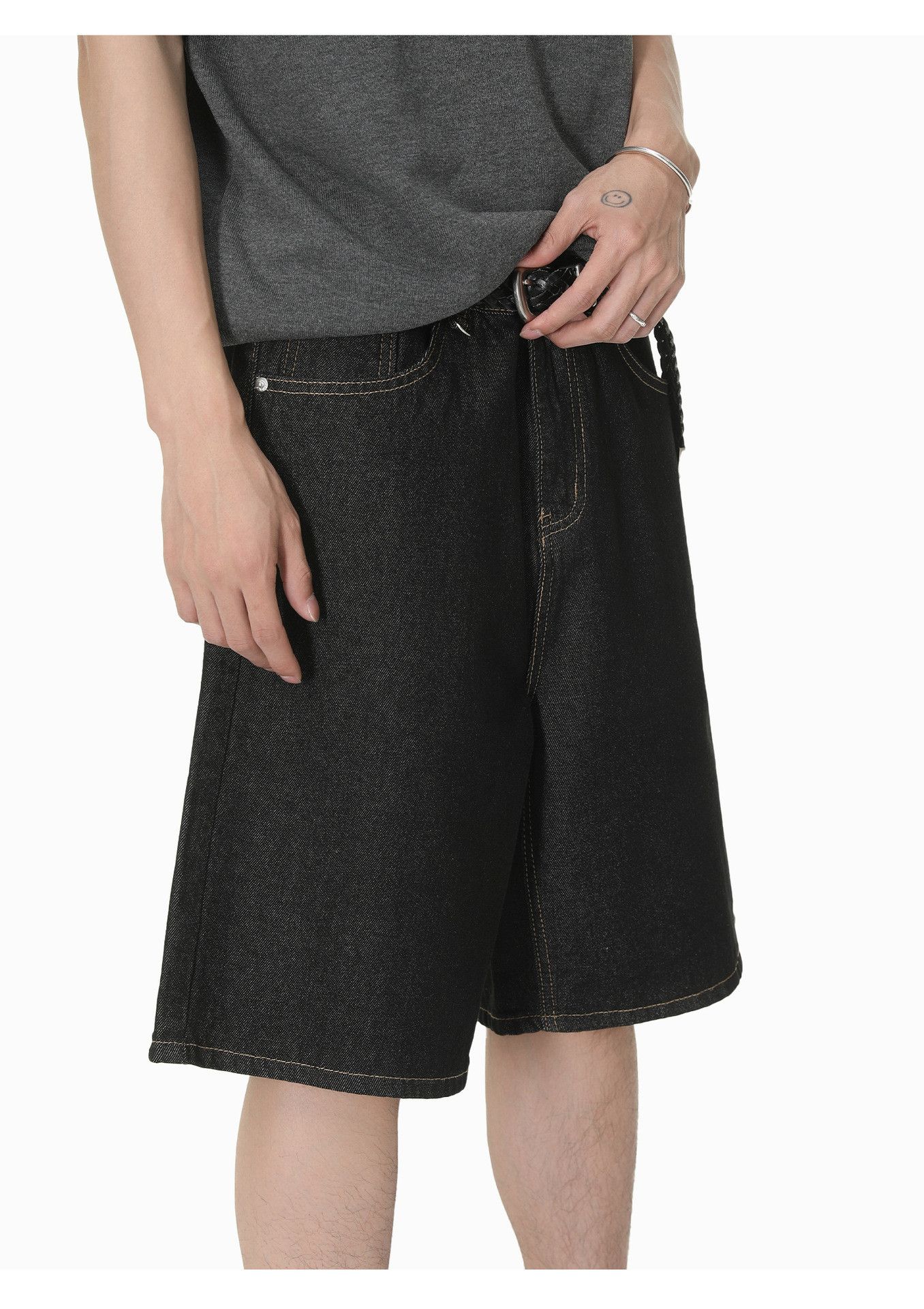 Jean Men's CleanFit Straight-Leg Washed Casual Denim Shorts Size US 32 / EU 48 - 5 Thumbnail