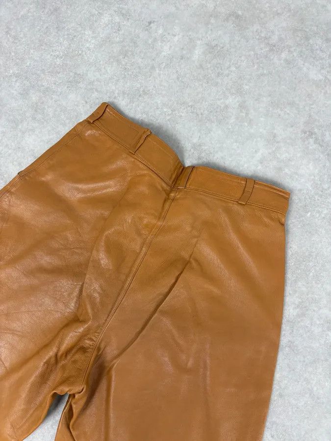 Vintage 1980s Gianni Versace Cognac Leather Pants Size US 32 / EU 48 - 7 Thumbnail