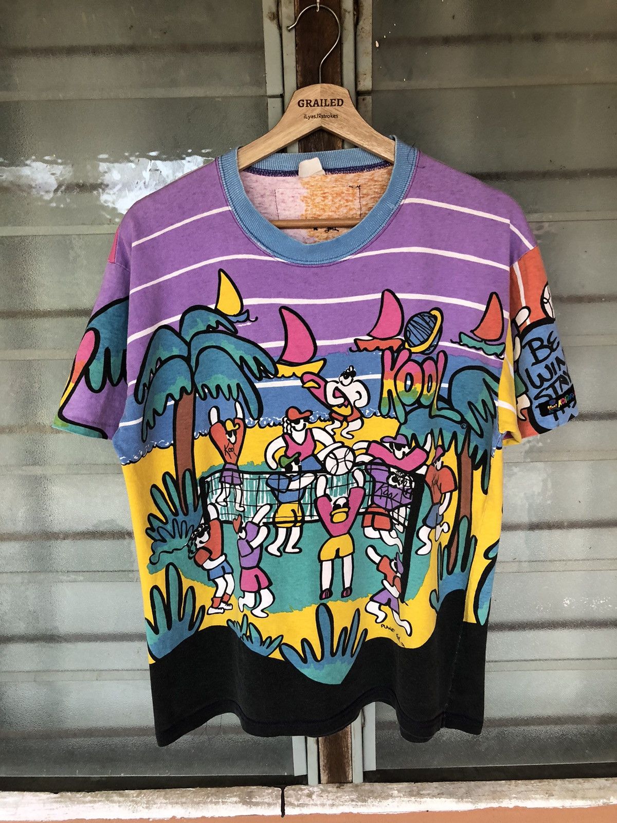 Vintage Vintage Kolorful Klothing Volleyball Player Overprint Tee Size US M / EU 48-50 / 2 - 2 Thumbnail