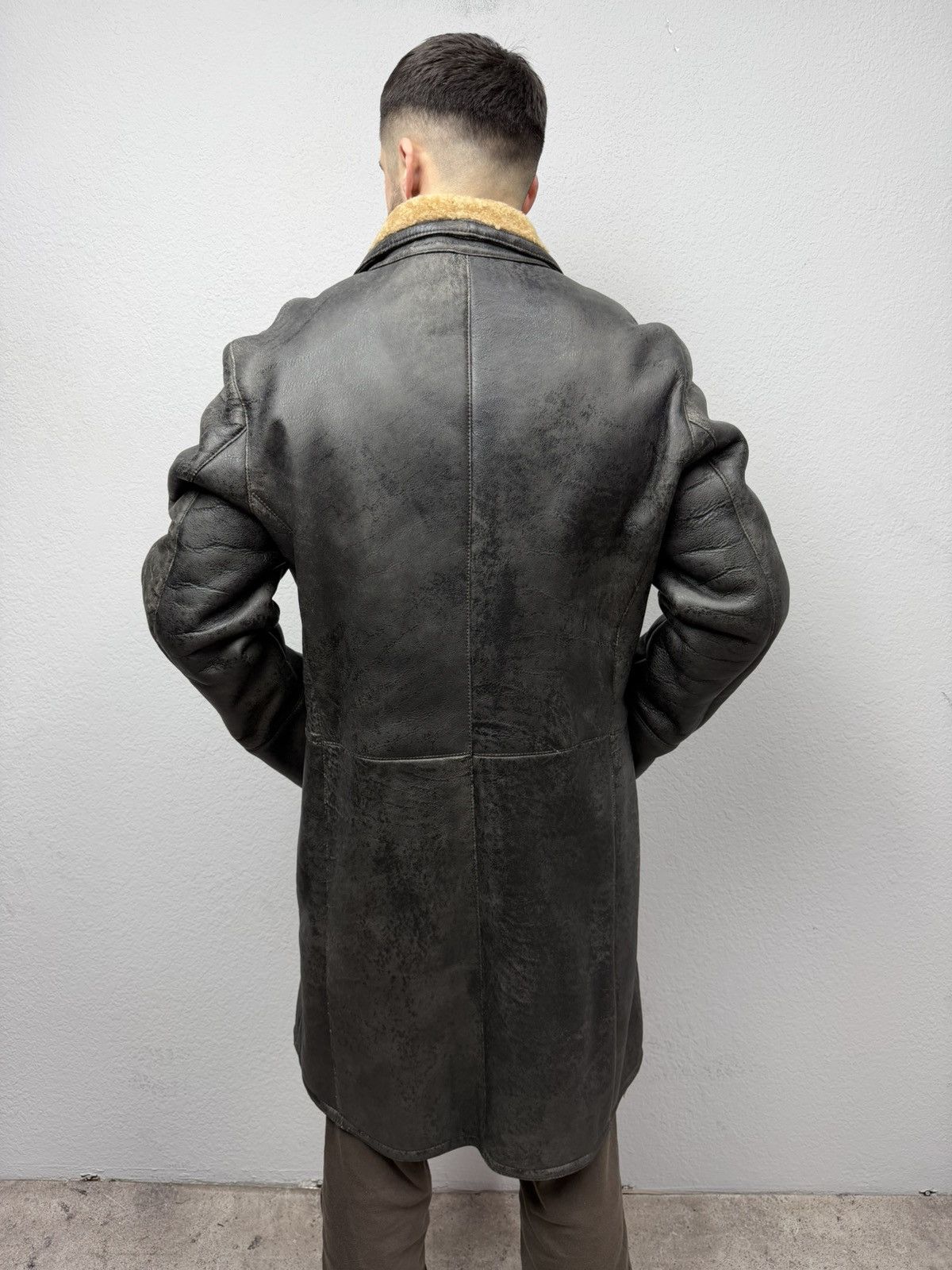 If Six Was Nine Vintage Balenciaga Style Leather Trench Coat Shearling Y2K Size US M / EU 48-50 / 2 - 3 Thumbnail