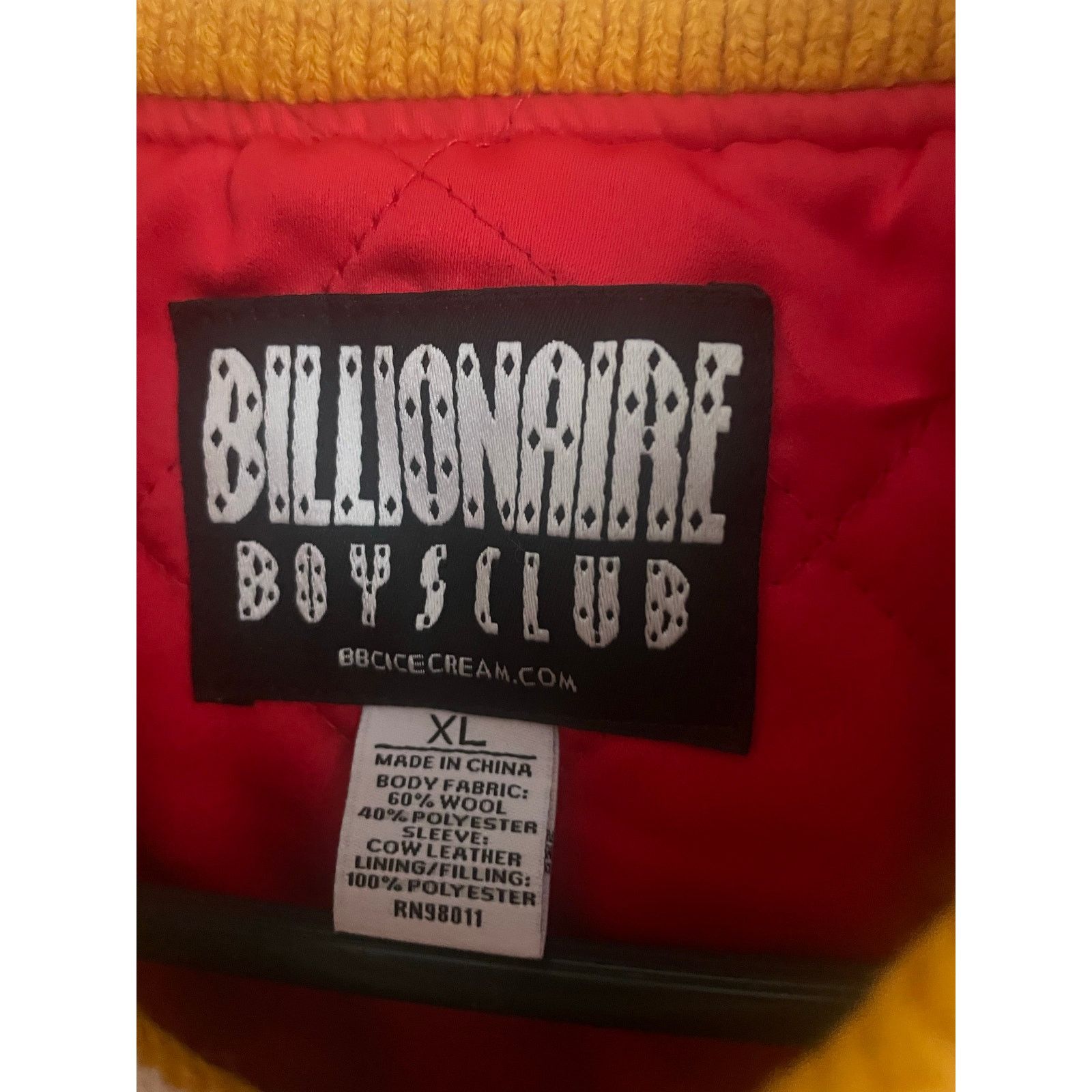 Billionaire Boys Club BILLIONAIRE BOYS CLUB BBC LETTERMAN JACKET LOLLIPOP RED, C10 Size US XL / EU 56 / 4 - 4 Thumbnail