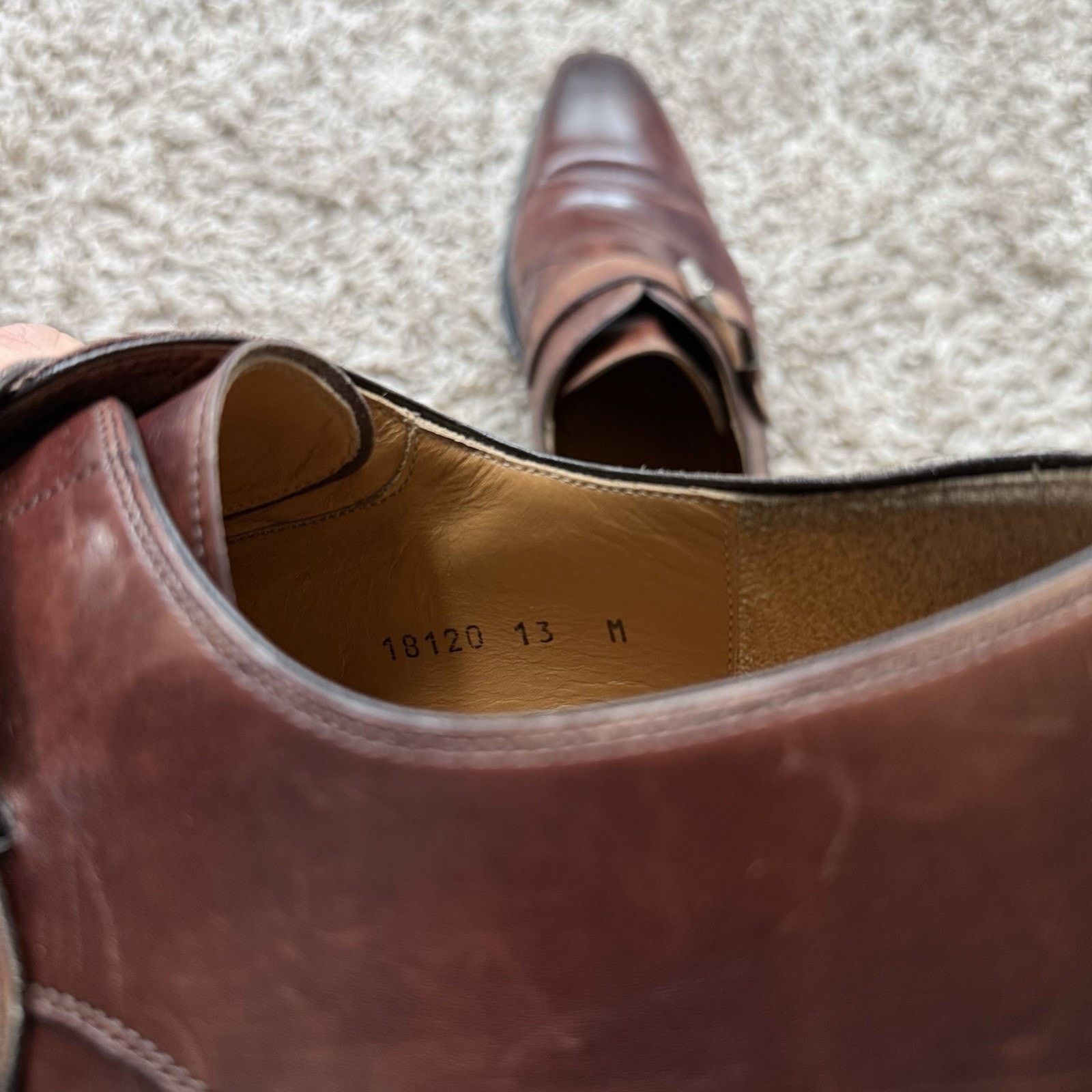 Magnanni Magnanni Marco II Single Monk Strap Brown Leather Dress Shoe Size US 13 / EU 46 - 9 Thumbnail