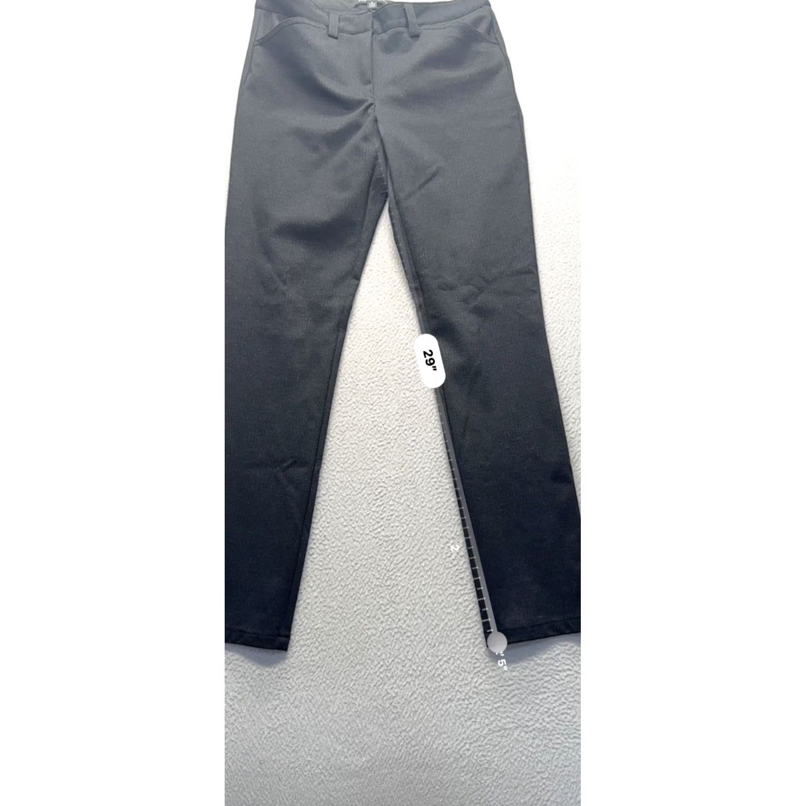 Andrew Marc Andrew Marc Black Straight-Leg Pants Womens 6 35" Length Polyester Rayon Blend Dress Pants Size 28" / US 6 / IT 42 - 7 Thumbnail