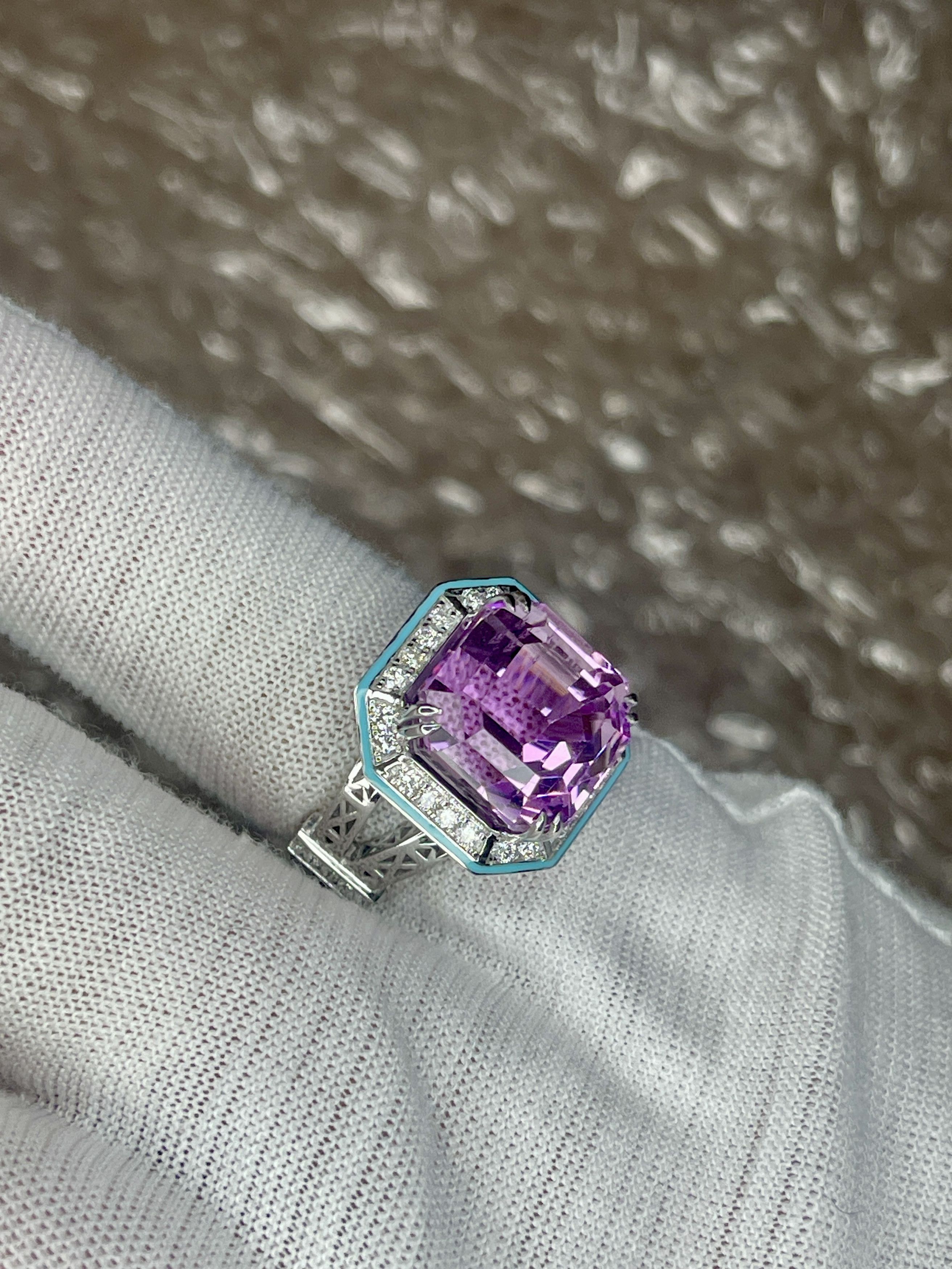 Jewelry Bague Rose Kunzite naturelle 13,82ct Size ONE SIZE - 14 Thumbnail