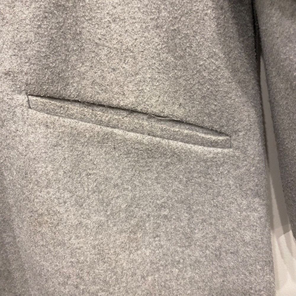 Zara Zara Light Grey Exposed Seam One Button Long Blazer Medium Size M / US 6-8 / IT 42-44 - 3 Thumbnail