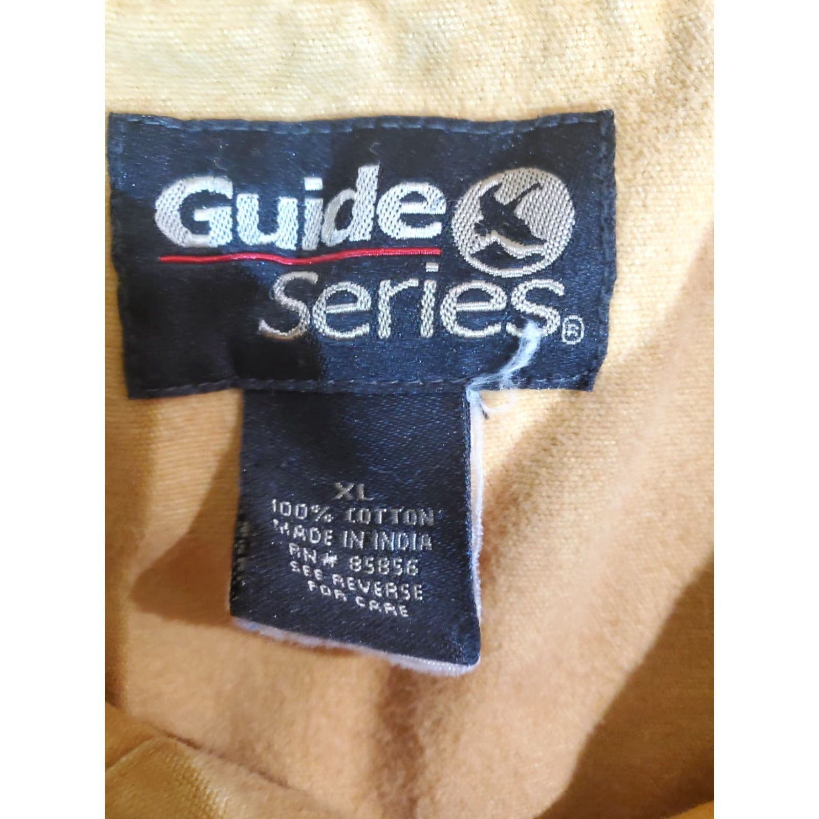 Vintage Guide Series Signature Shirt Chamois Cotton Long Sleeve XL Mens Yellow Button-Up Pockets Casual Outdoor Workwear Size US XL / EU 56 / 4 - 4 Thumbnail