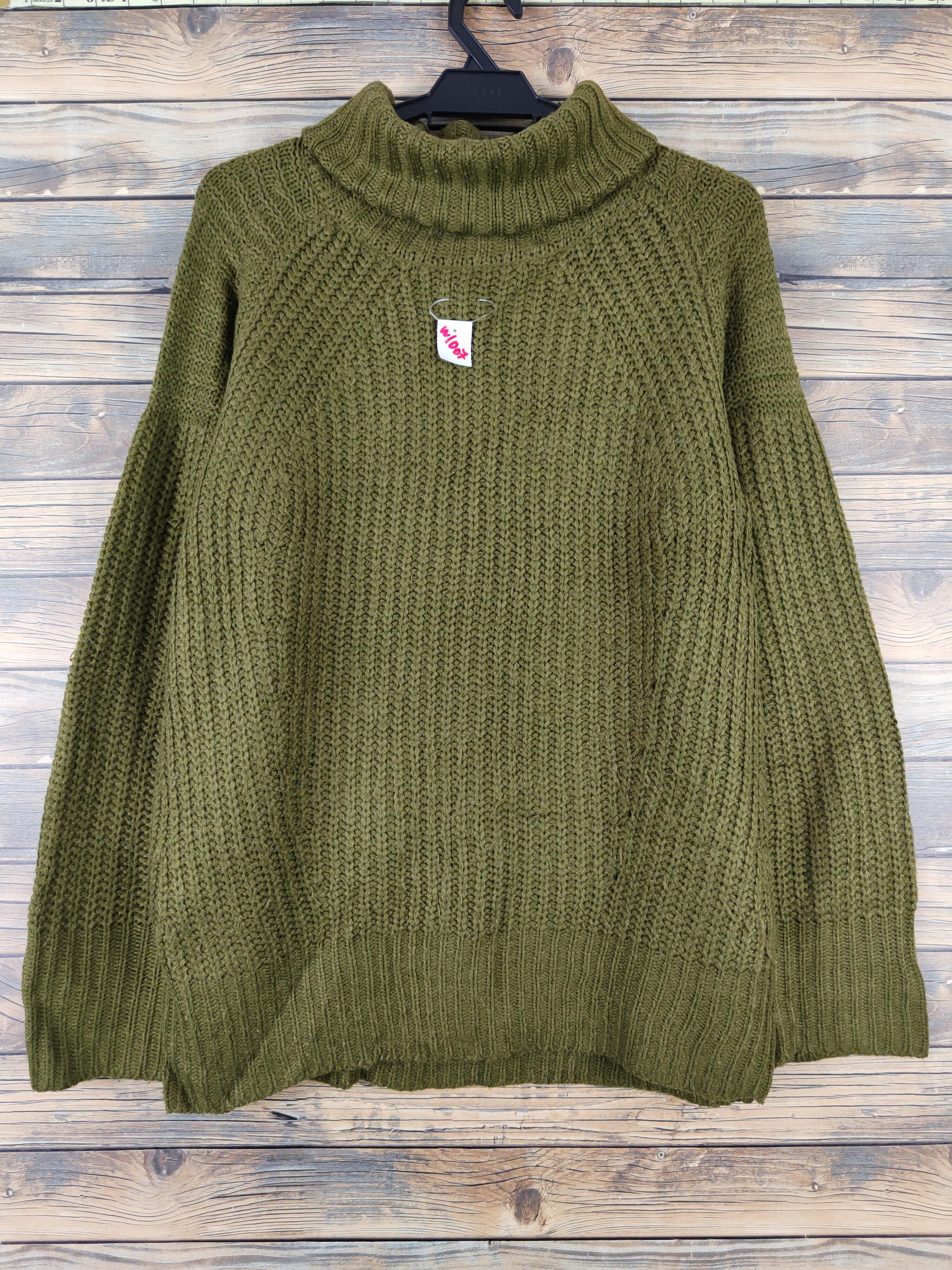 W Closet Olive Knitwear Sweatshirts #W1007