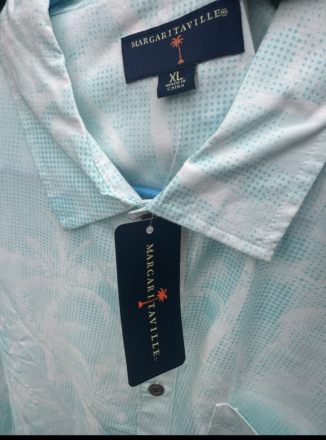 Other New Margaritaville Hawaiian Shirt XL White/Green Size US XL / EU 56 / 4 - 5 Thumbnail