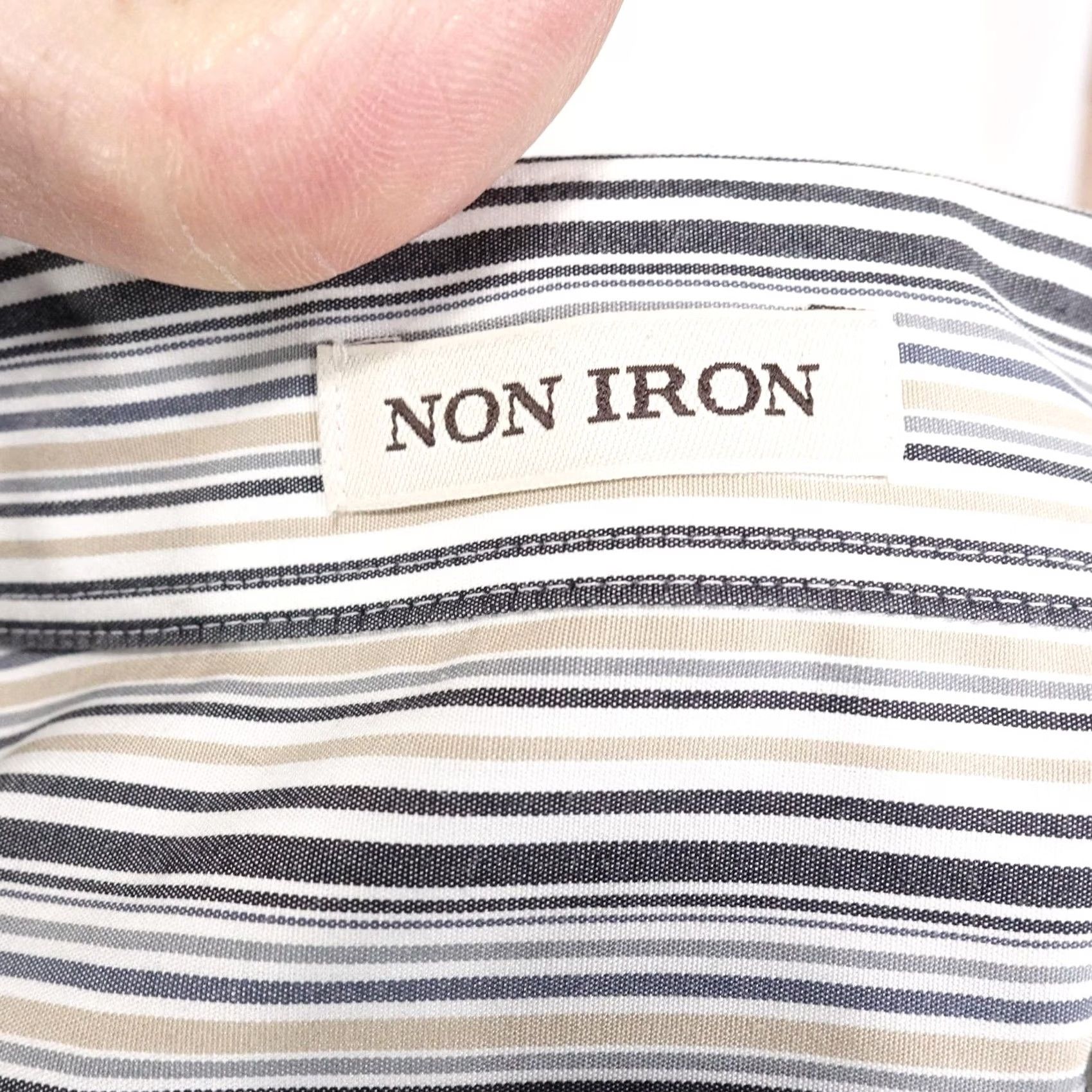 Pronto Uomo Pronto Uomo Shirt Mens 2XL Blue Stripe Non Iron Dress Long Sleeve Size 48R - 7 Thumbnail