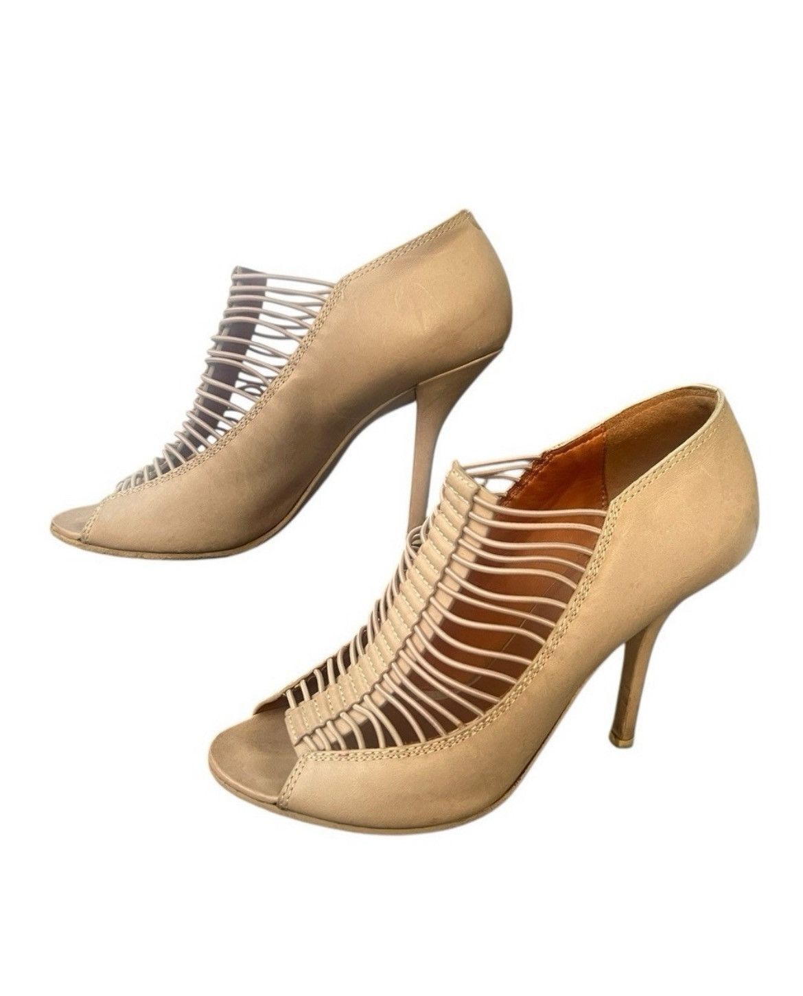 Givenchy Givenchy Beige Leather Cage Booties – Open Toe 37.5/7.5 Size US 7.5 / IT 37.5 - 3 Thumbnail