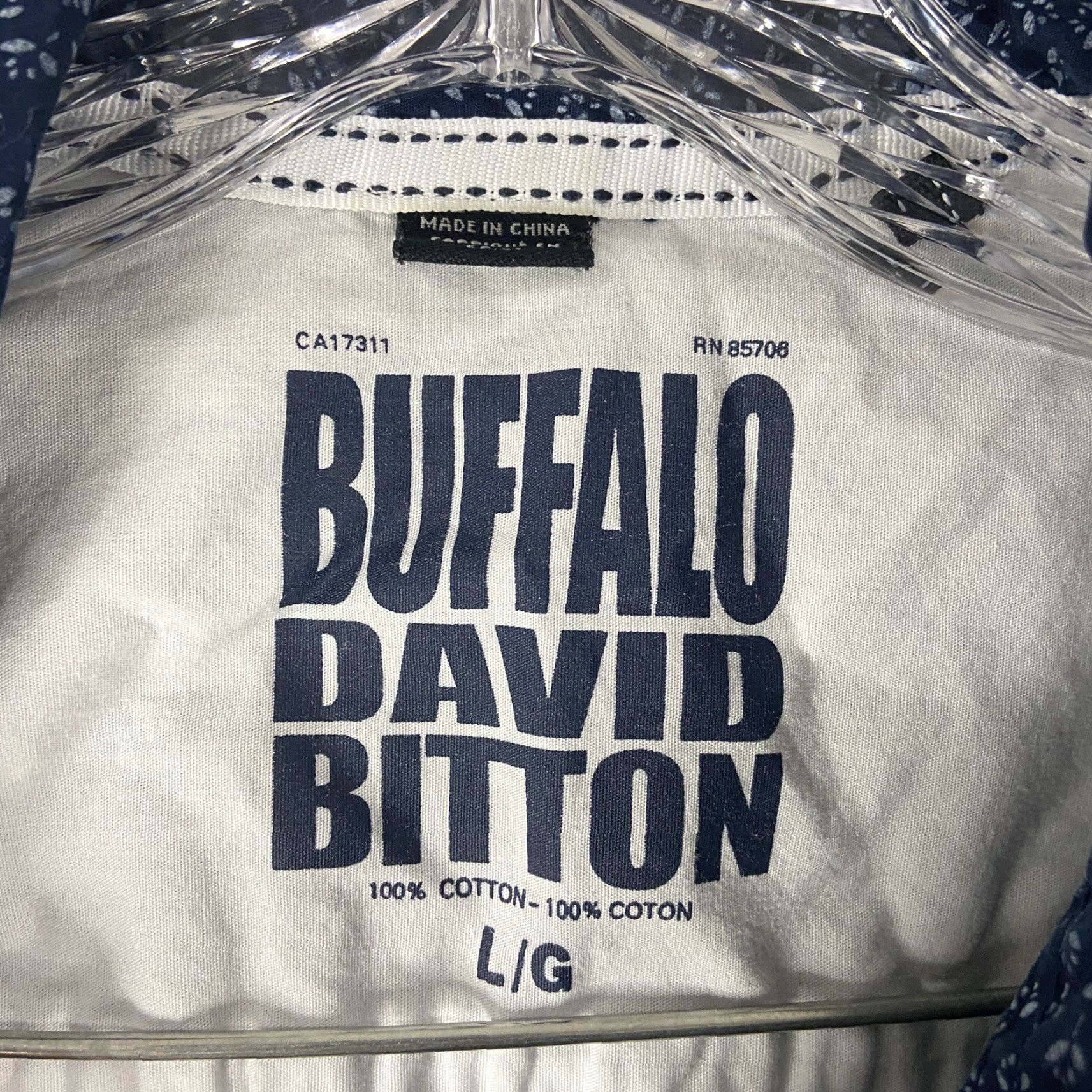 Buffalo David Bitton VINTAGE Buffalo David Bitton Blue Floral Button-Up Shirt L Men Large Blue Floral Long Sleeve Mens L Size US L / EU 52-54 / 3 - 6 Thumbnail
