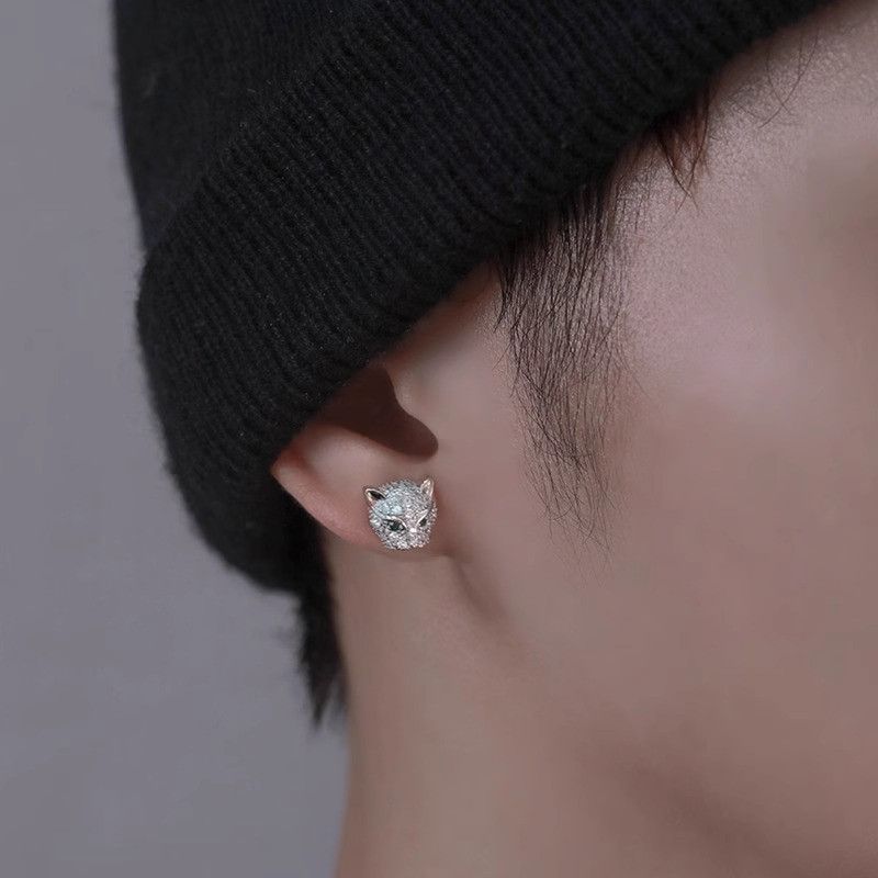 Jewelry × Sterling Silver Leopard Future Earrings One Pairs Chrome Jewelry Size ONE SIZE - 6 Thumbnail