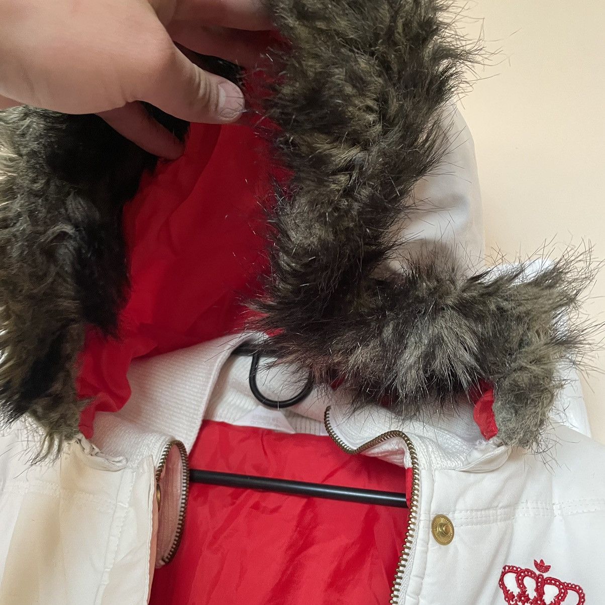 Adidas × Vintage VINTAGE ADIDAS DOWN PUFFER 2000s JACKET FUR FAUX BOMBER CROP Size S / US 4 / IT 40 - 3 Thumbnail
