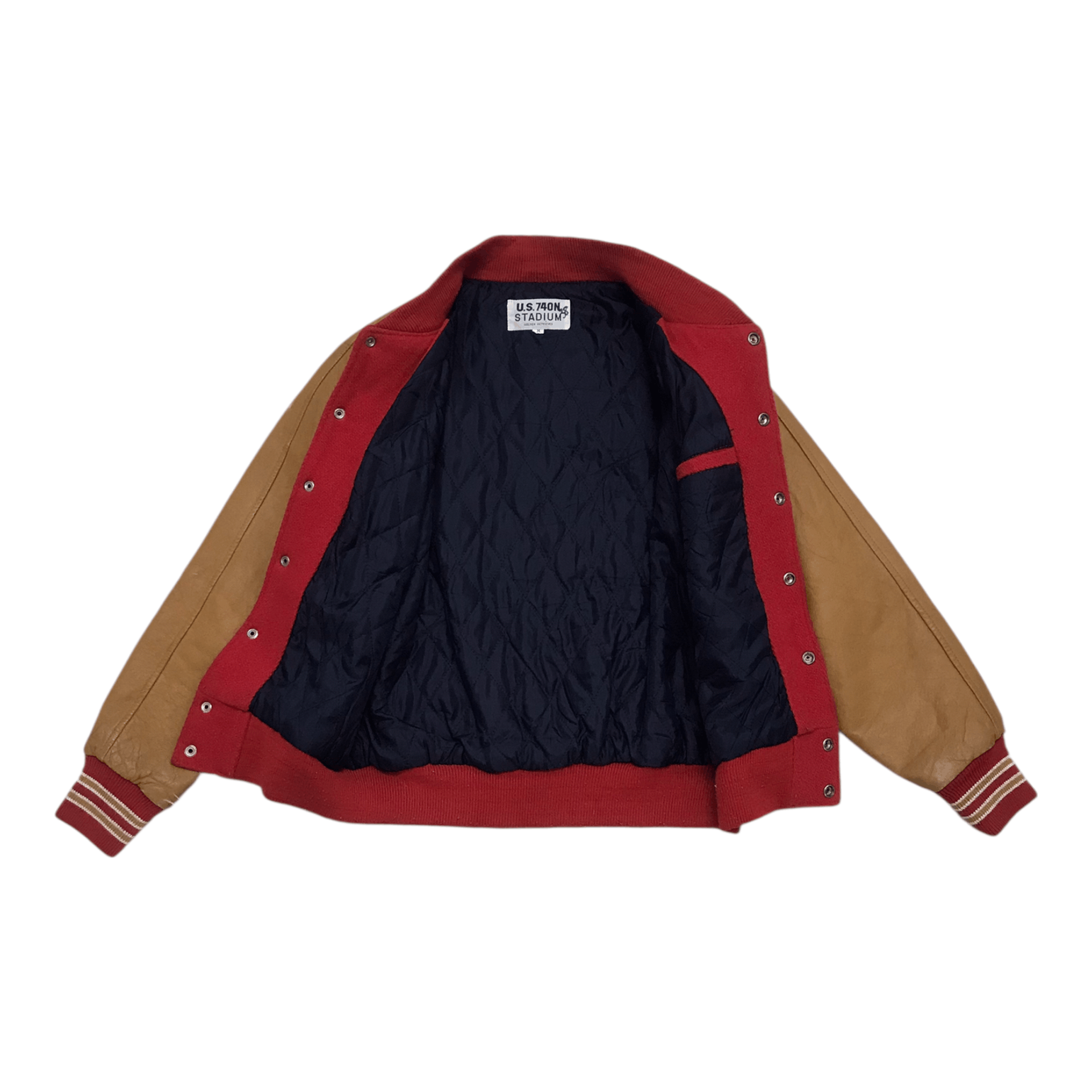 Vintage Vintage U.S 740N Stadium Leather Sleeve Varsity Jacket Size US M / EU 48-50 / 2 - 6 Thumbnail