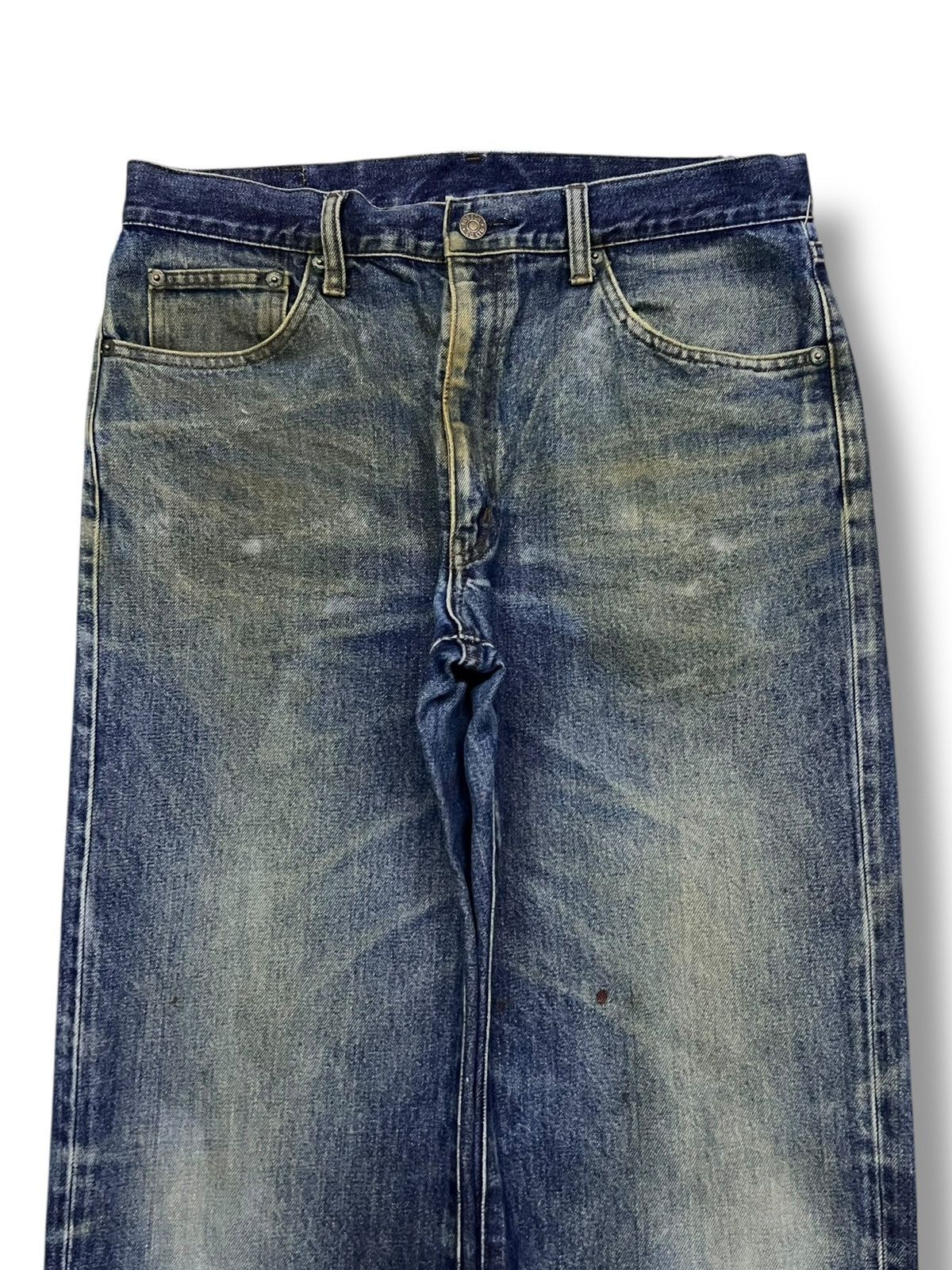 Japanese Brand Vintage Bobson Chessking Japan- Faded Mud Wash, Distressed Size US 33 - 4 Thumbnail
