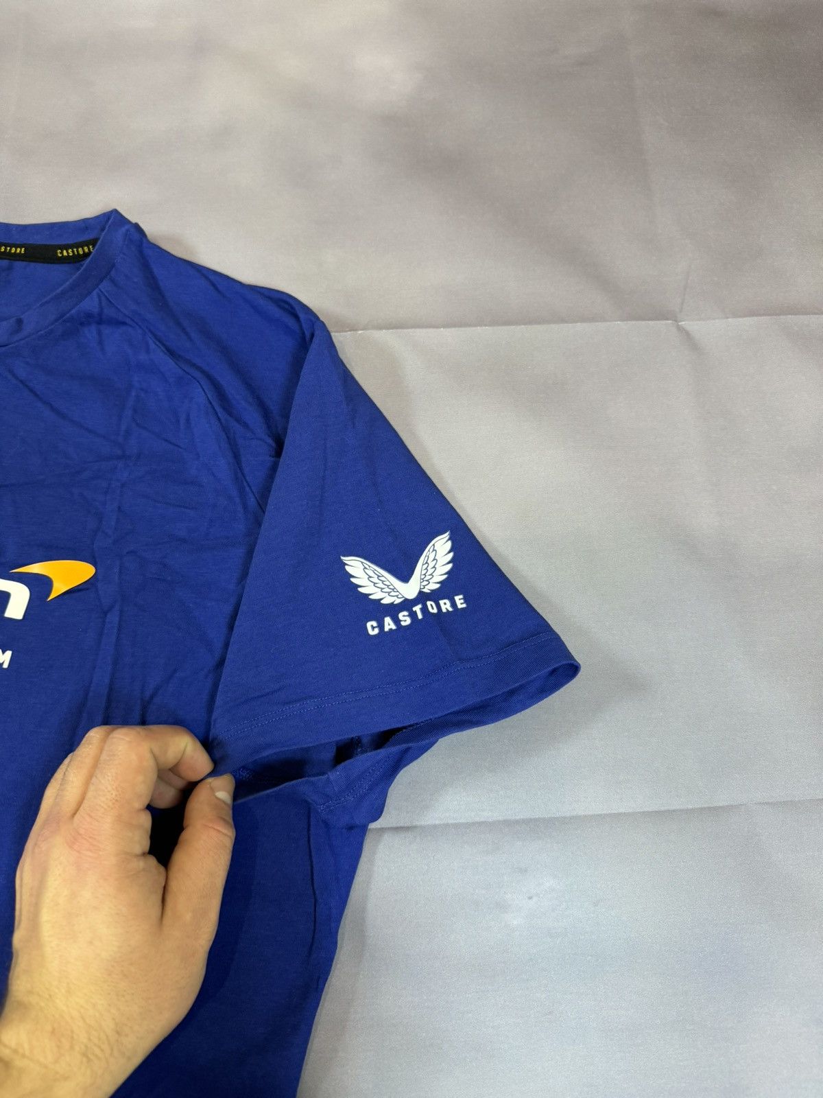 Castore × Formula 1 × Malcolm McLaren McLaren Formula 1 Team Racing T Shirt Blue Men’s XLarge Size US XL / EU 56 / 4 - 5 Thumbnail