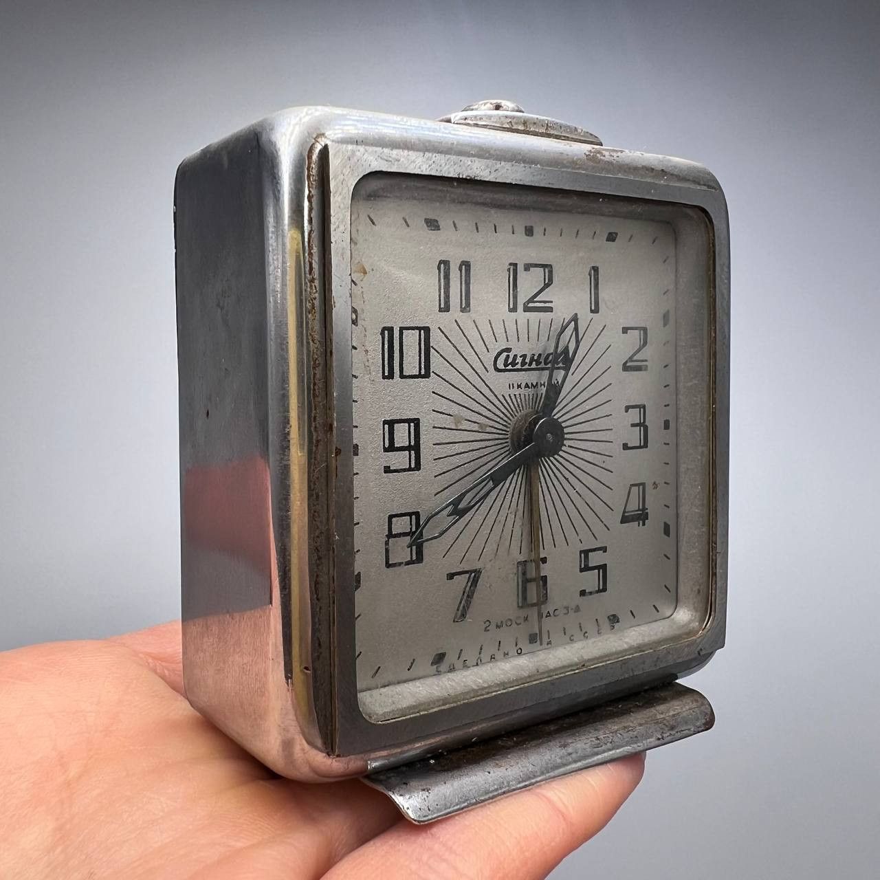 Vintage USSR Signal Bell Alarm Clock Moscow Factory Working