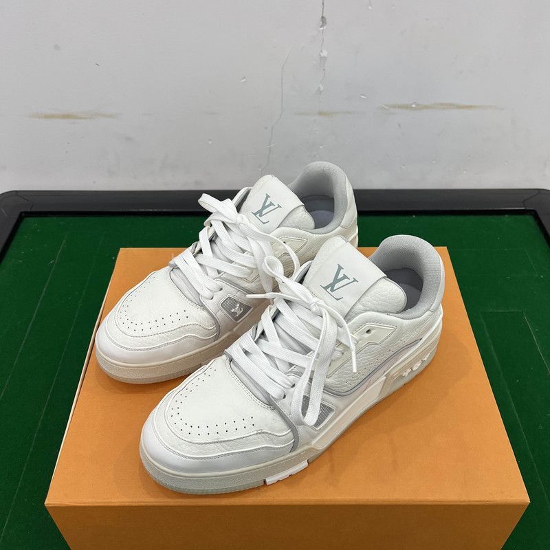 Louis Vuitton Louis Vuitton White Cement Low-Top Trainers -2508 Size US 7.5 / EU 40-41 - 1 Thumbnail