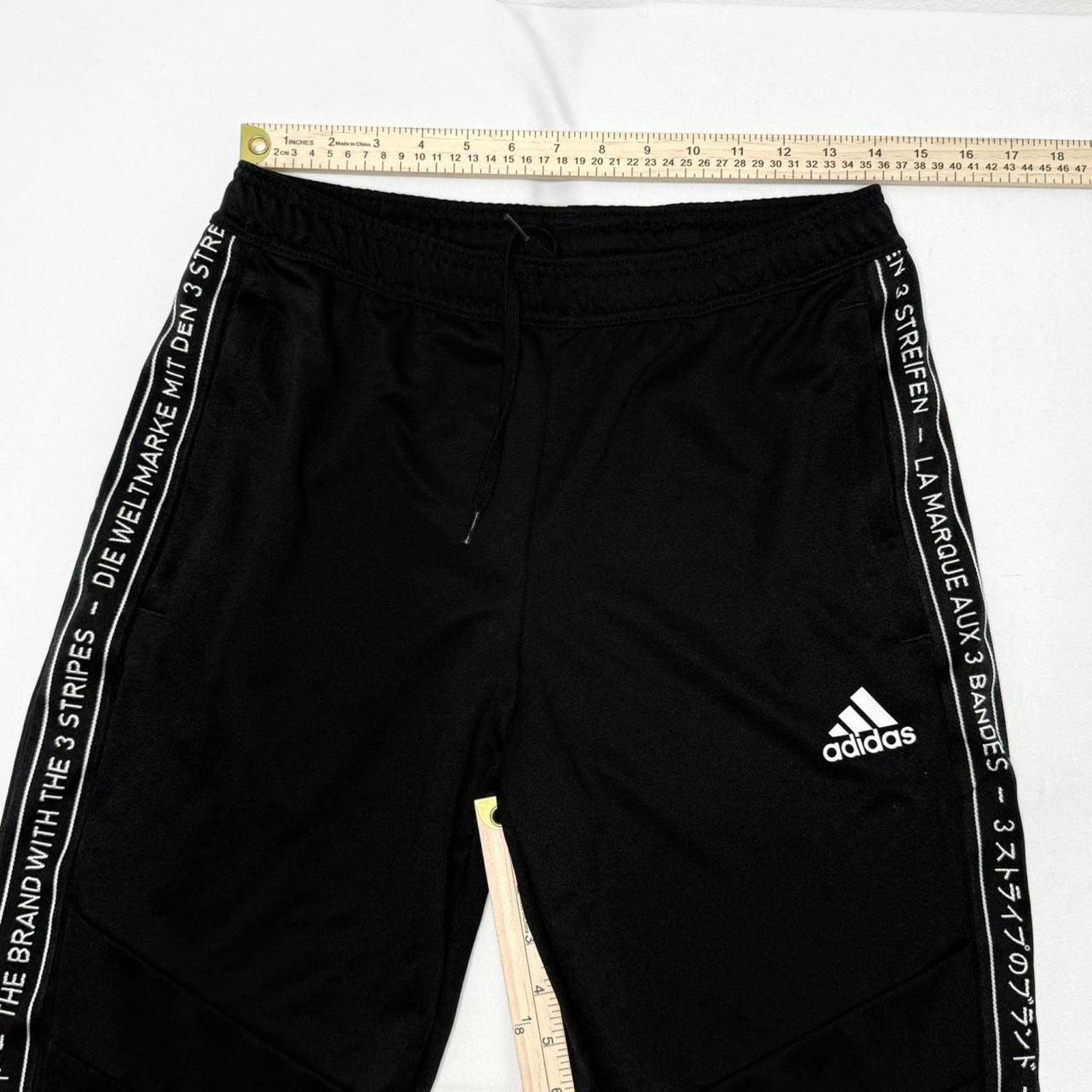 Adidas adidas Side-Stripe Track Pants Men’s M Black Size US 31 - 4 Thumbnail