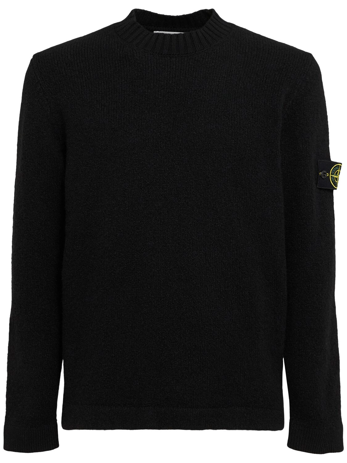 STONE ISLAND Black Wool Sweater New & Authentic