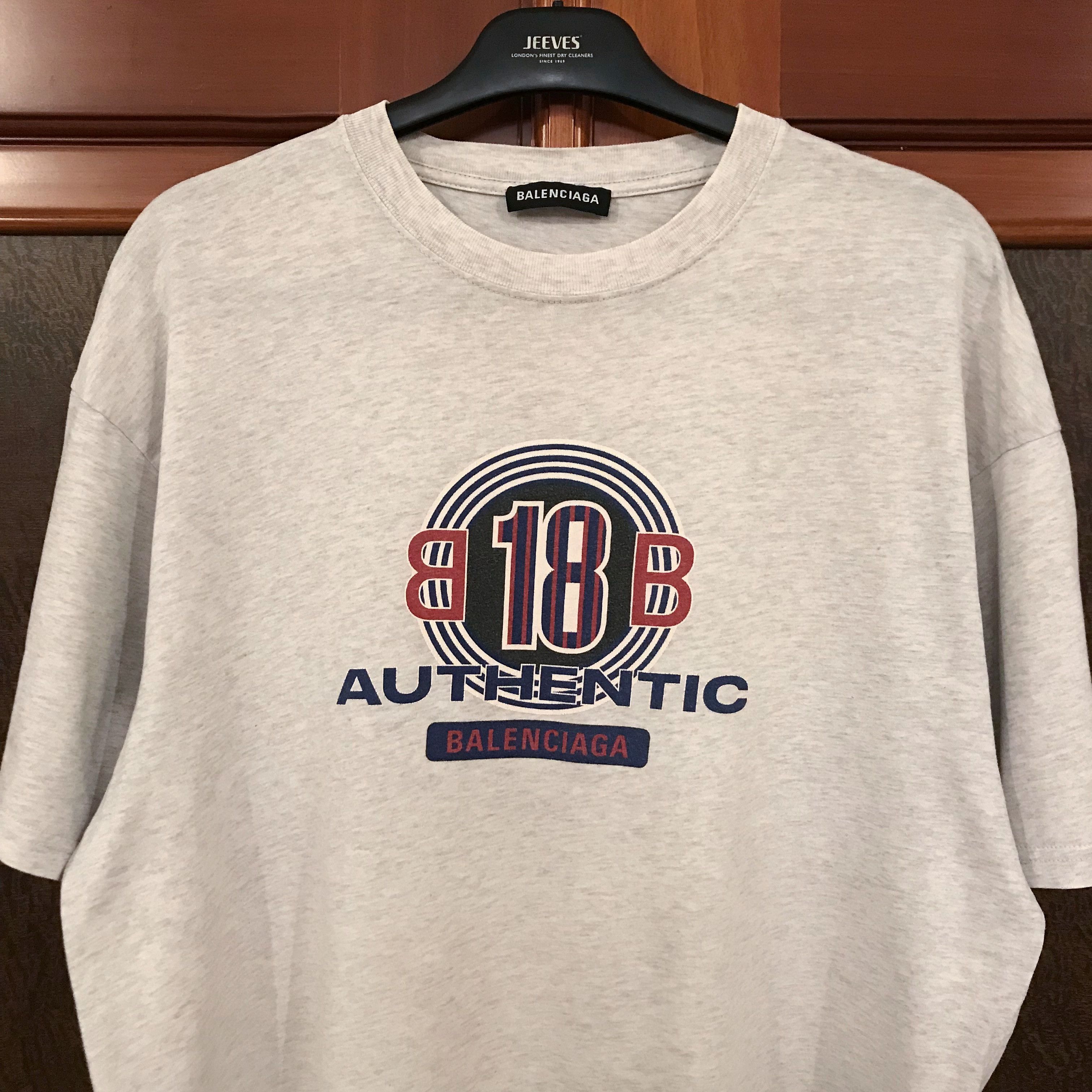 Balenciaga Balenciaga BB 18 Logo Grey Oversize T-Shirt Size US XXS / EU 40 - 2 Thumbnail