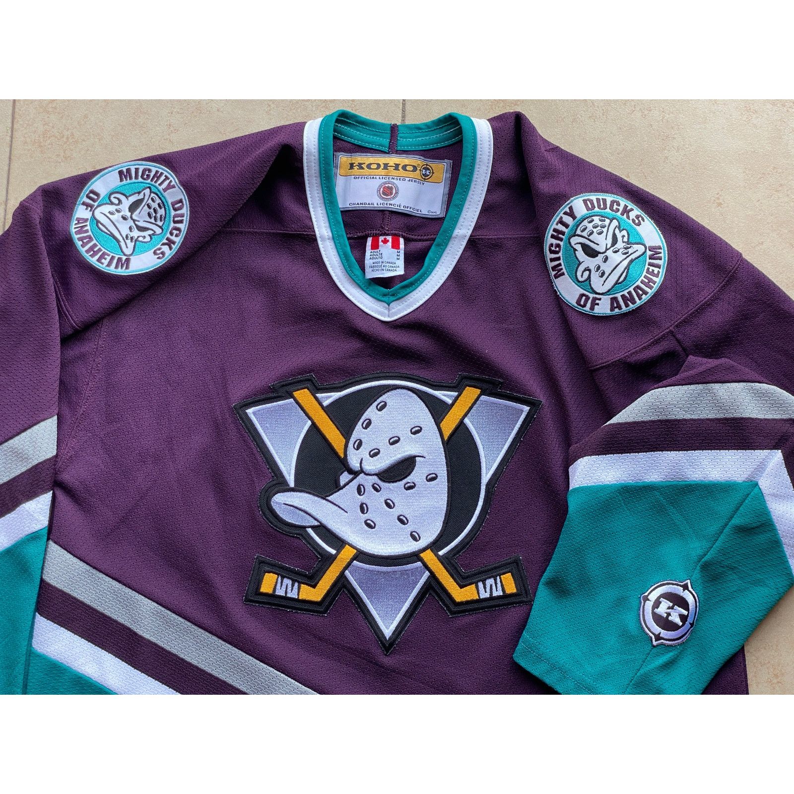 Koho × NHL Anaheim Mighty Ducks 2000s KOHO jersey M purple NHL vintage Size US M / EU 48-50 / 2 - 1 Thumbnail