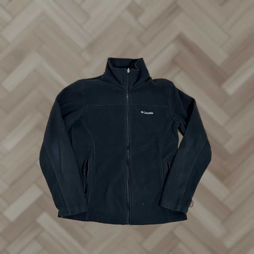 Vintage Columbia Jacket Women Black Fleece Full Zip Sz Small Size S / US 4 / IT 40 - 1 Thumbnail