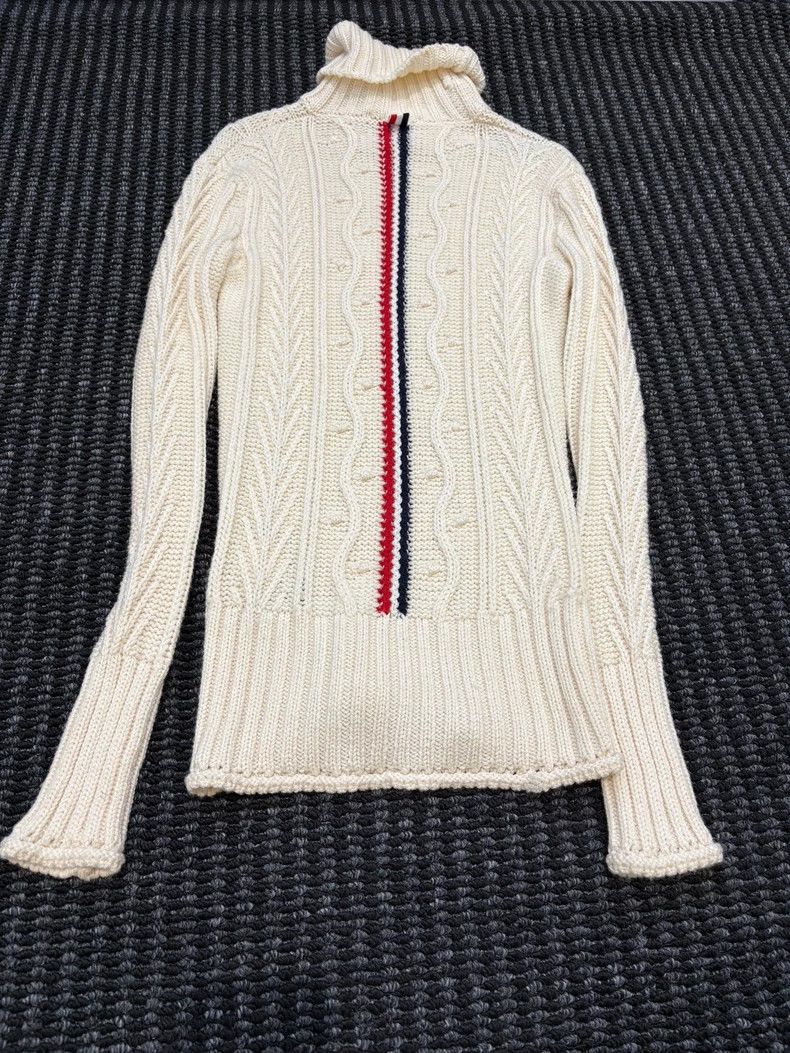 Thom Browne Thom Browne A thick striped wool sweater with stripes on t Size S / US 4 / IT 40 - 2 Thumbnail