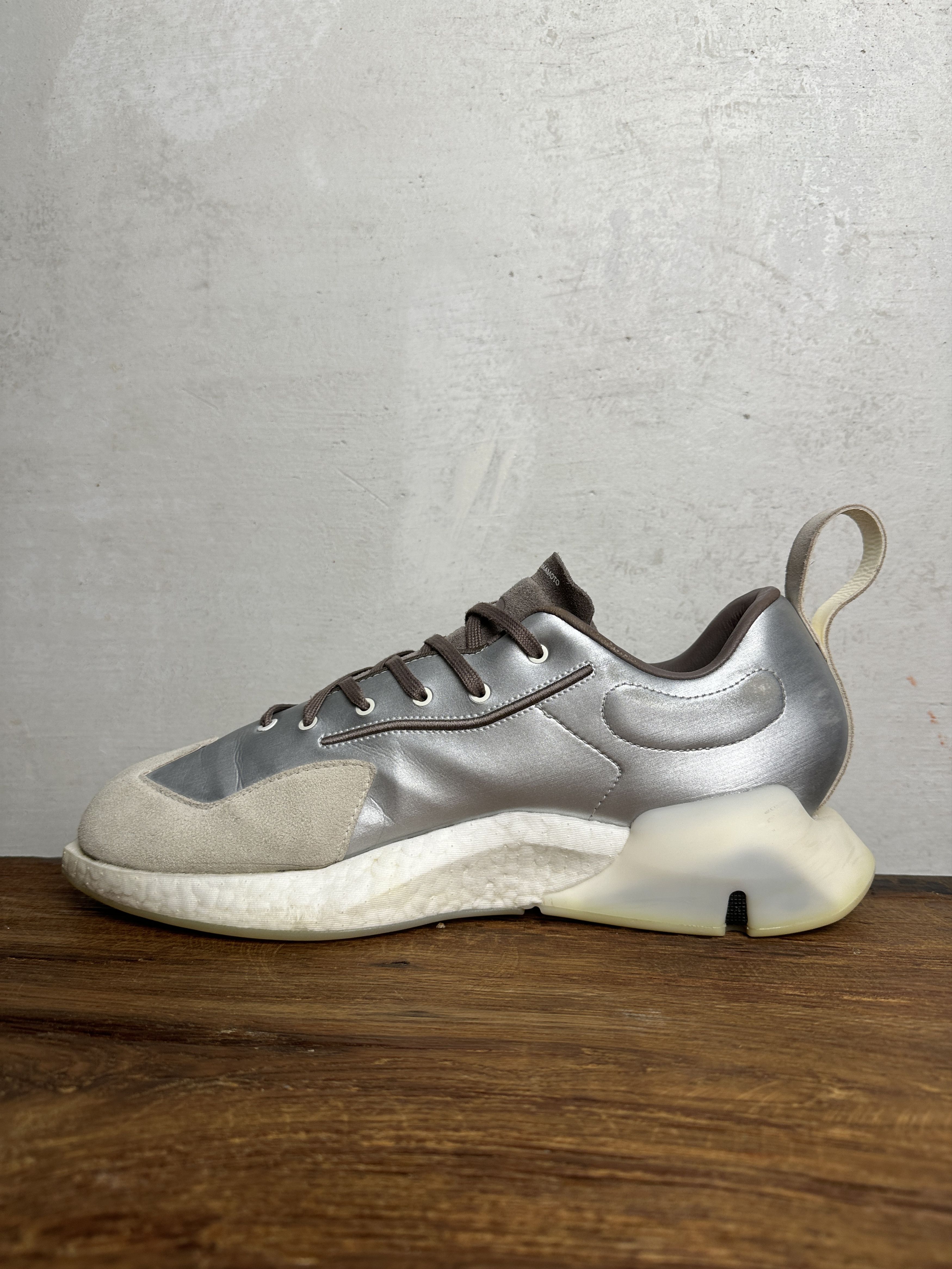 Adidas Y-3 Orisan Silver Metallic Low-Top Sneakers Size US 10.5 / EU 43-44 - 5 Thumbnail
