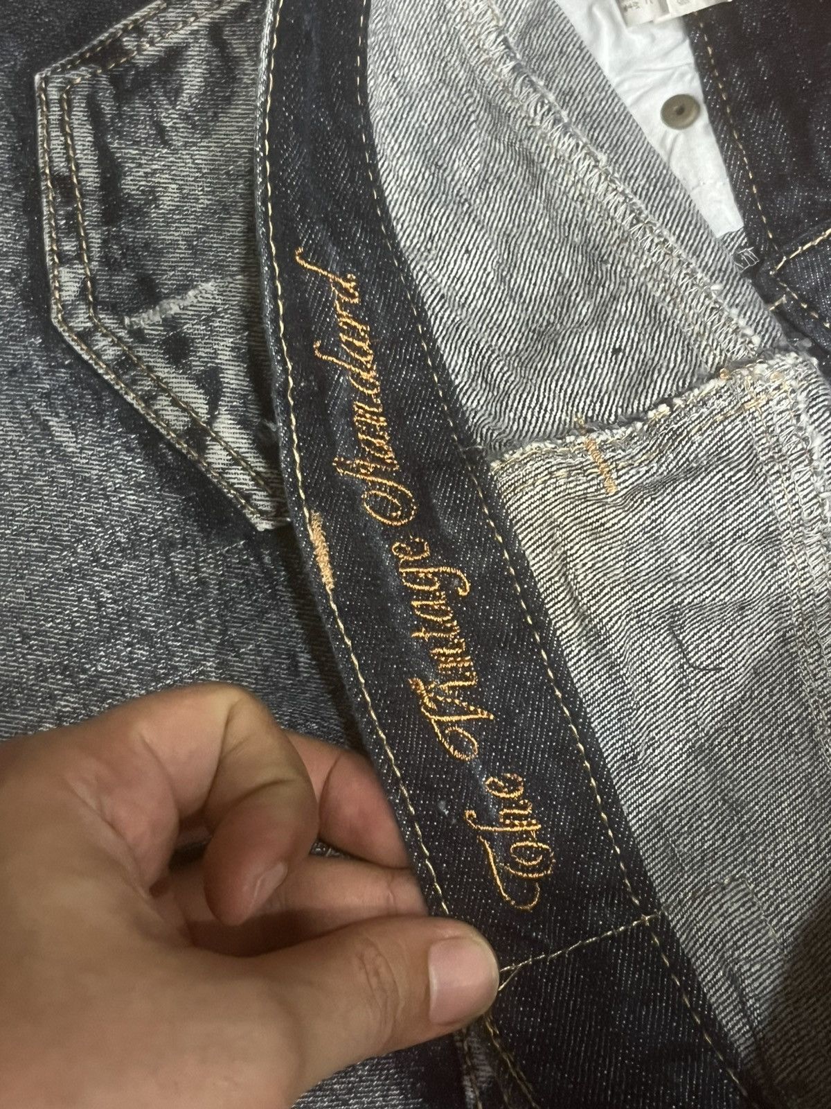 If Six Was Nine Vintage Japanese Brand Y2K Low Rise Grunge Frayed Flare Jean Size 28" / US 6 / IT 42 - 16 Thumbnail