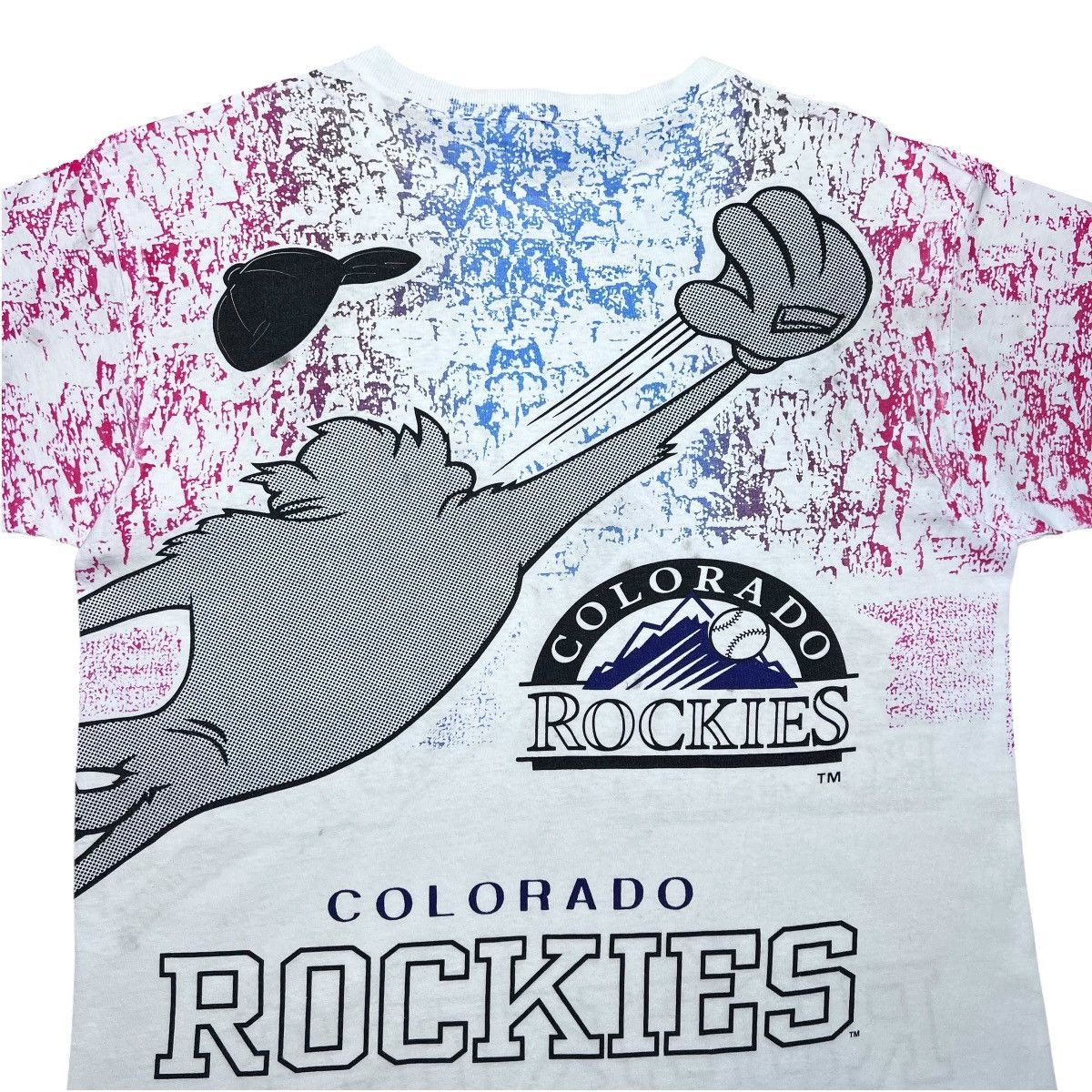 MLB 93 MLB Colorado Rockies Taz Looney Tunes All Over Print Tee Size US XL / EU 56 / 4 - 11 Thumbnail