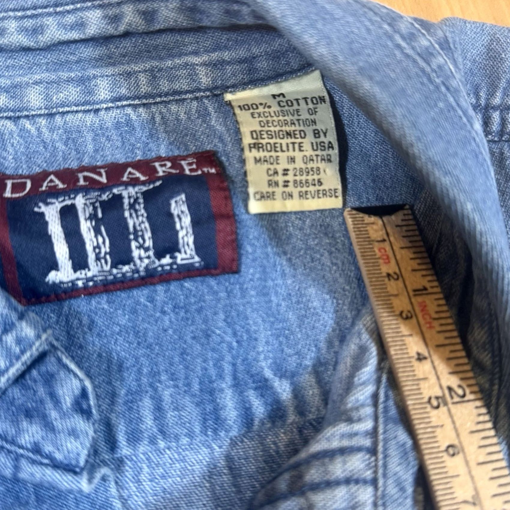 Denime VINTAGE Danare Denim Button-Up Shirt Men’s Medium Blue 2000 NFC Y2K Size US M / EU 48-50 / 2 - 4 Thumbnail