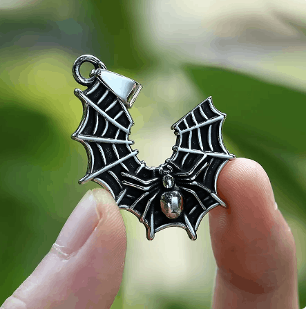 Jewelry Cobweb With Spider Pendant Necklace Size ONE SIZE - 3 Thumbnail