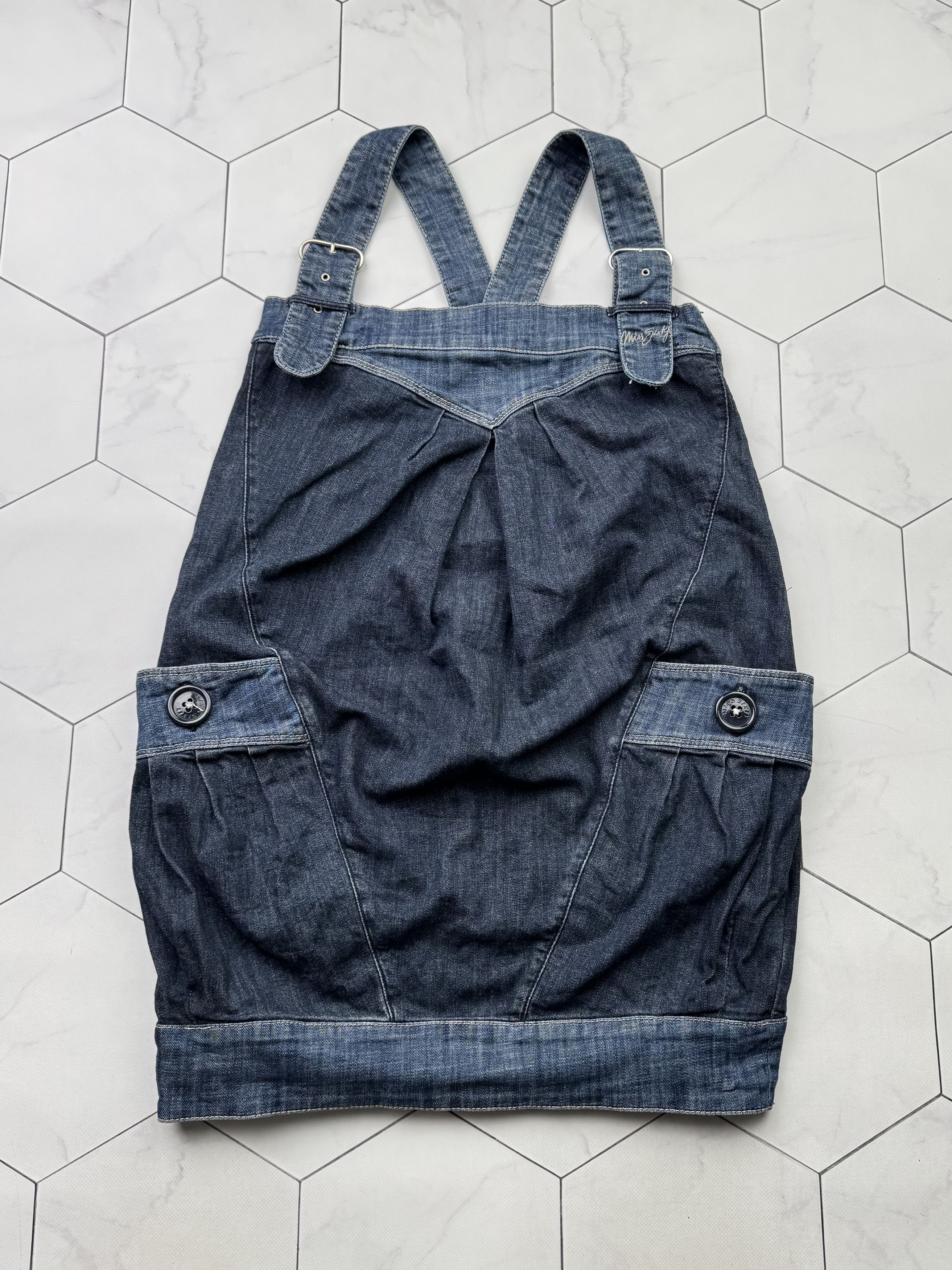white christmas dresses Cargo Style Denim Dress With Straps main image 1