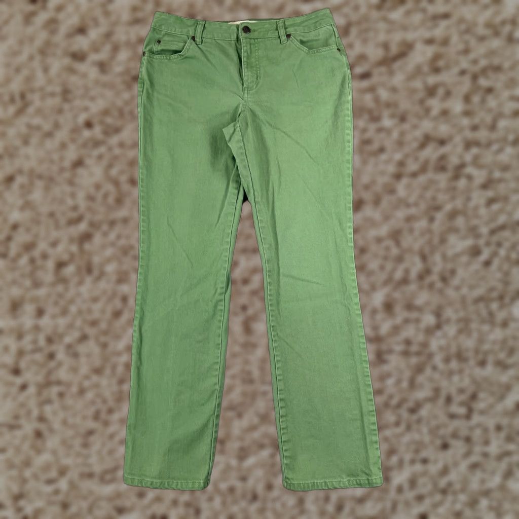 Faded Glory Faded Glory Jeans Women Bootcut Denim 29x29 Green Regular Mid Rise 29 Inseam 5-Pocket Zipper Cotton Blend Stretch Vintage Not Vintage Mens Womens Size 32" / US 10 / IT 46 - 1 Thumbnail
