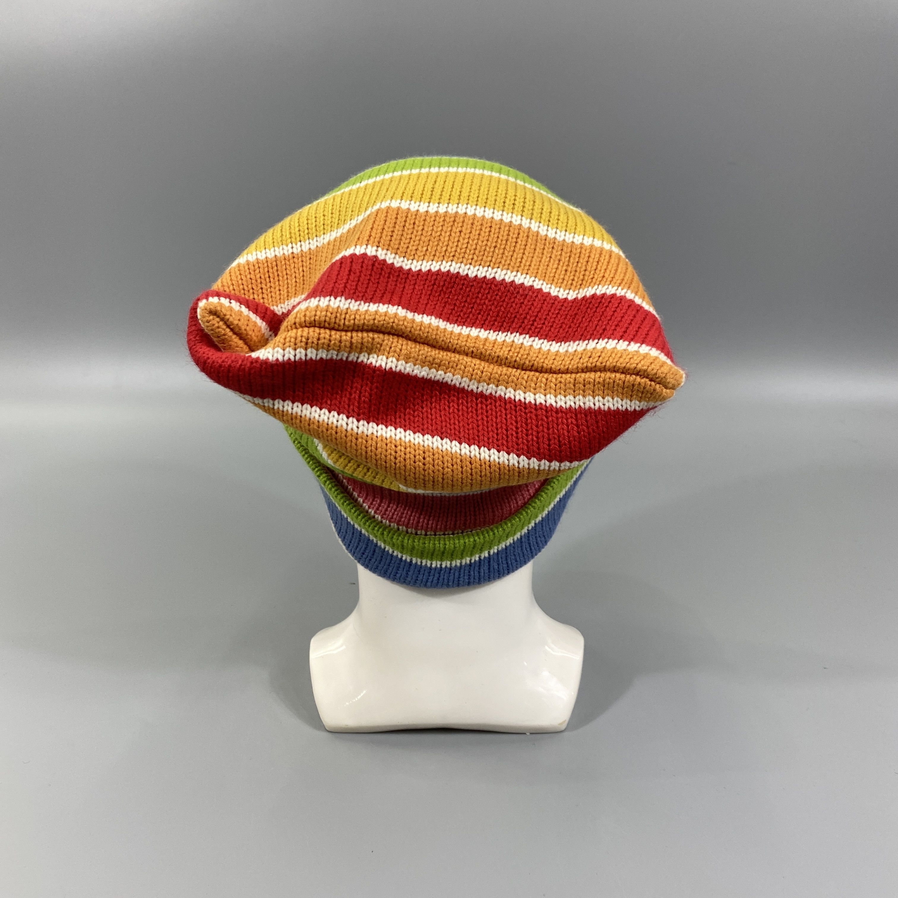 Japanese Brand Rainbow Slouchy Snow Cap Beanie Hats -BN899 Size ONE SIZE - 4 Thumbnail