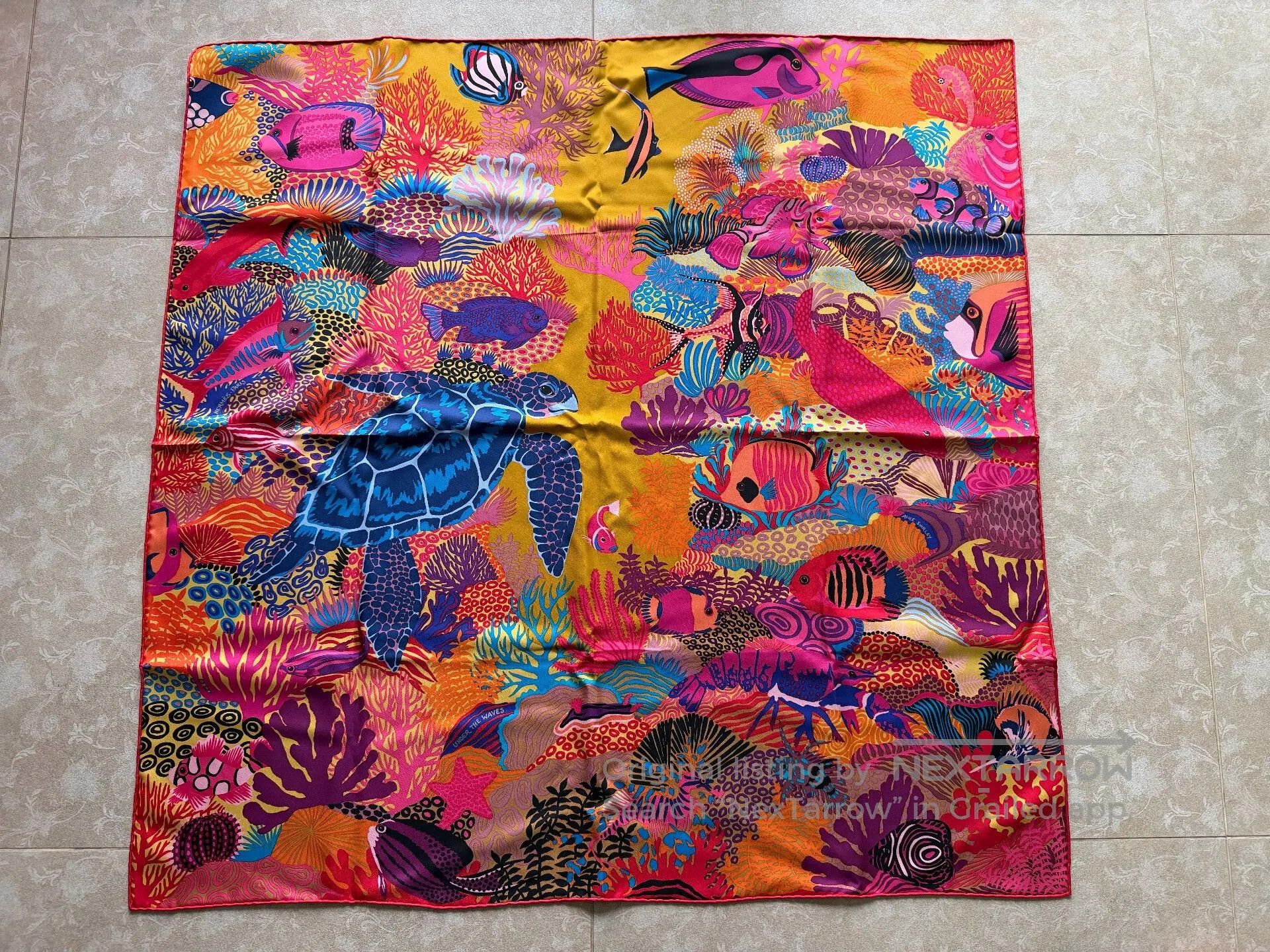 Hermes Alice Shirley Silk Scarf.
