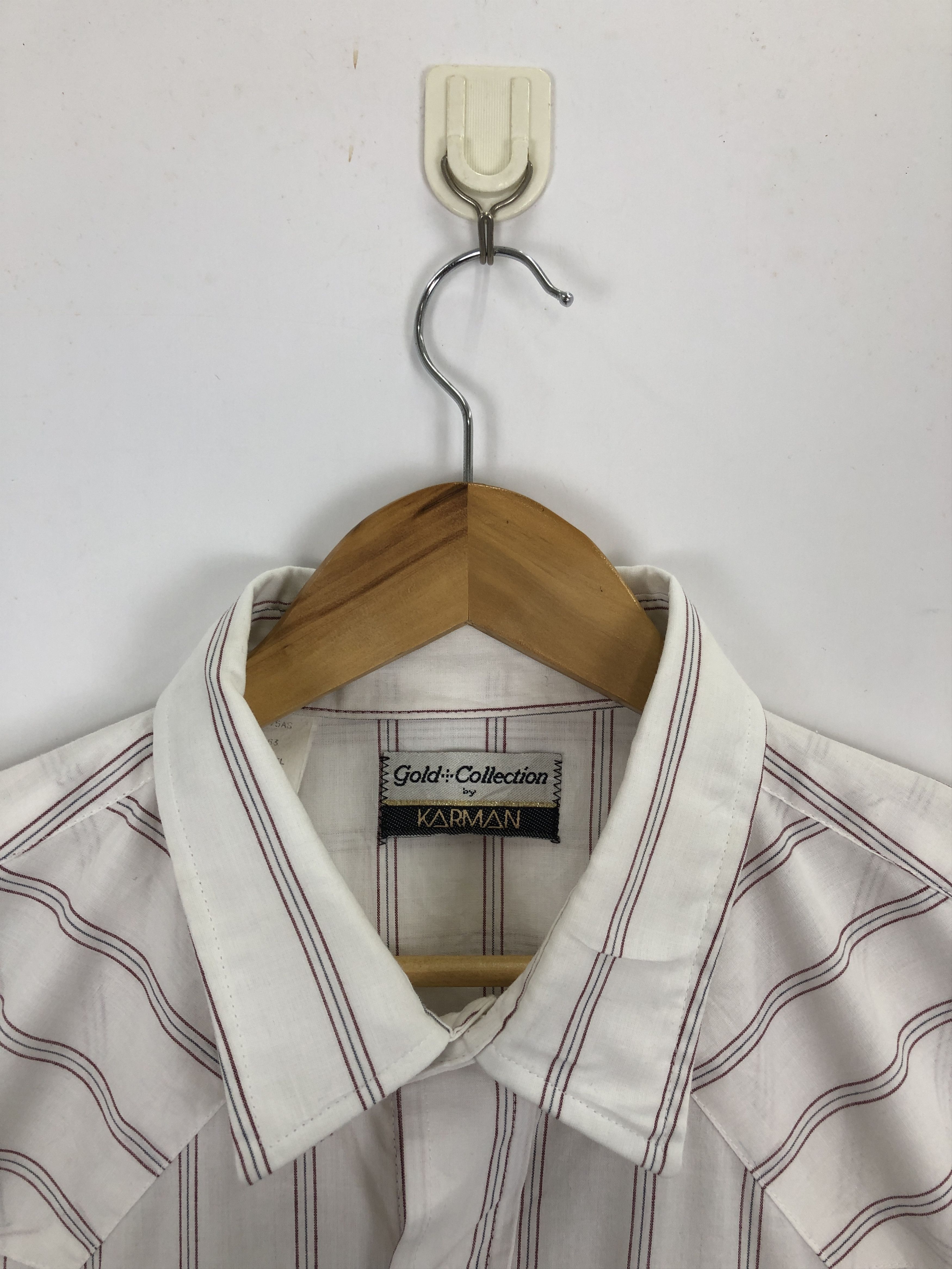 Japanese Brand × Vintage Vintage 70s Karmen Double Pocket Stripe Western Shirt TA0484 Size US XL / EU 56 / 4 - 9 Thumbnail